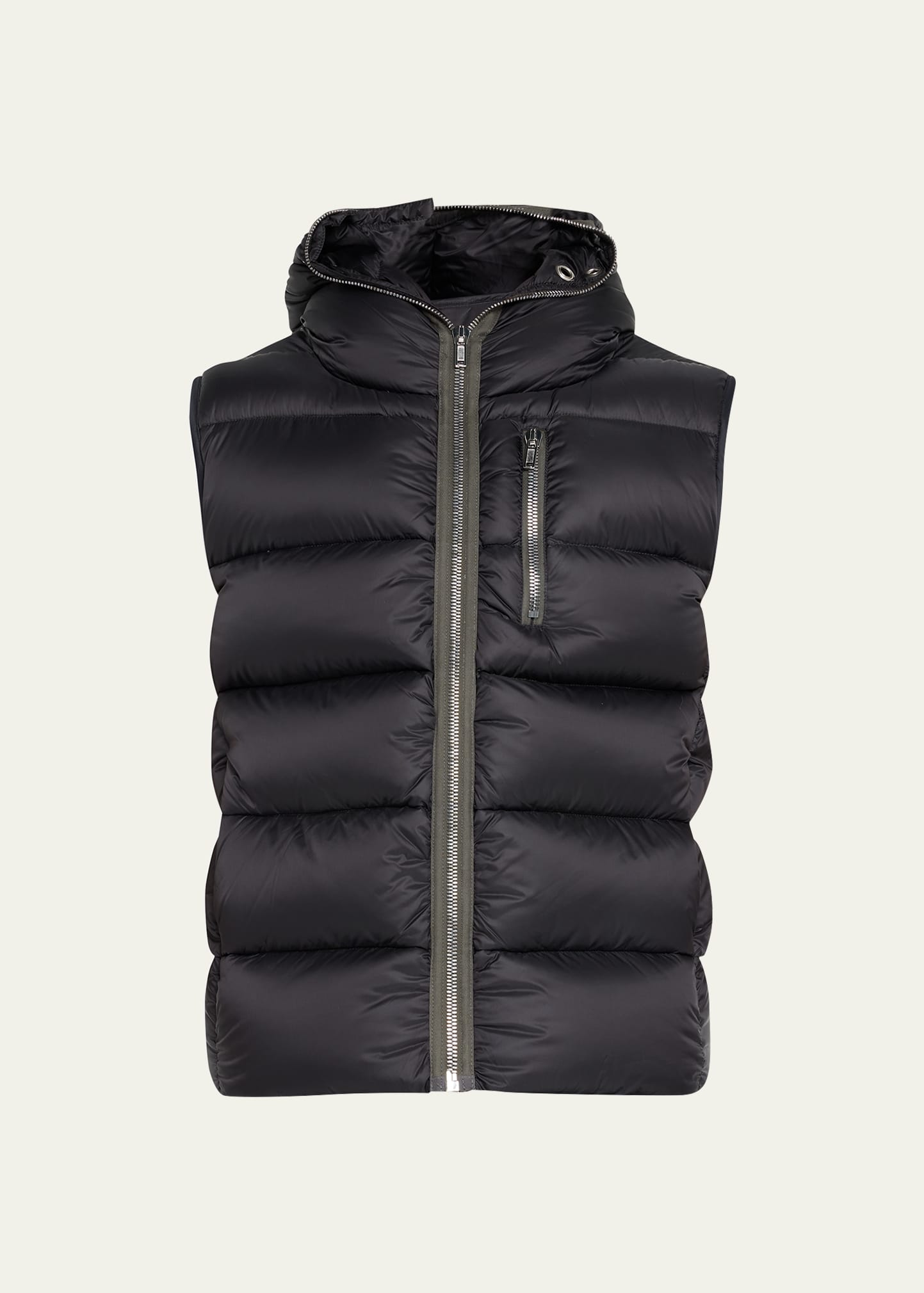Rick Owens Men's Gimp Hooded Puffer Vest - Bergdorf Goodman