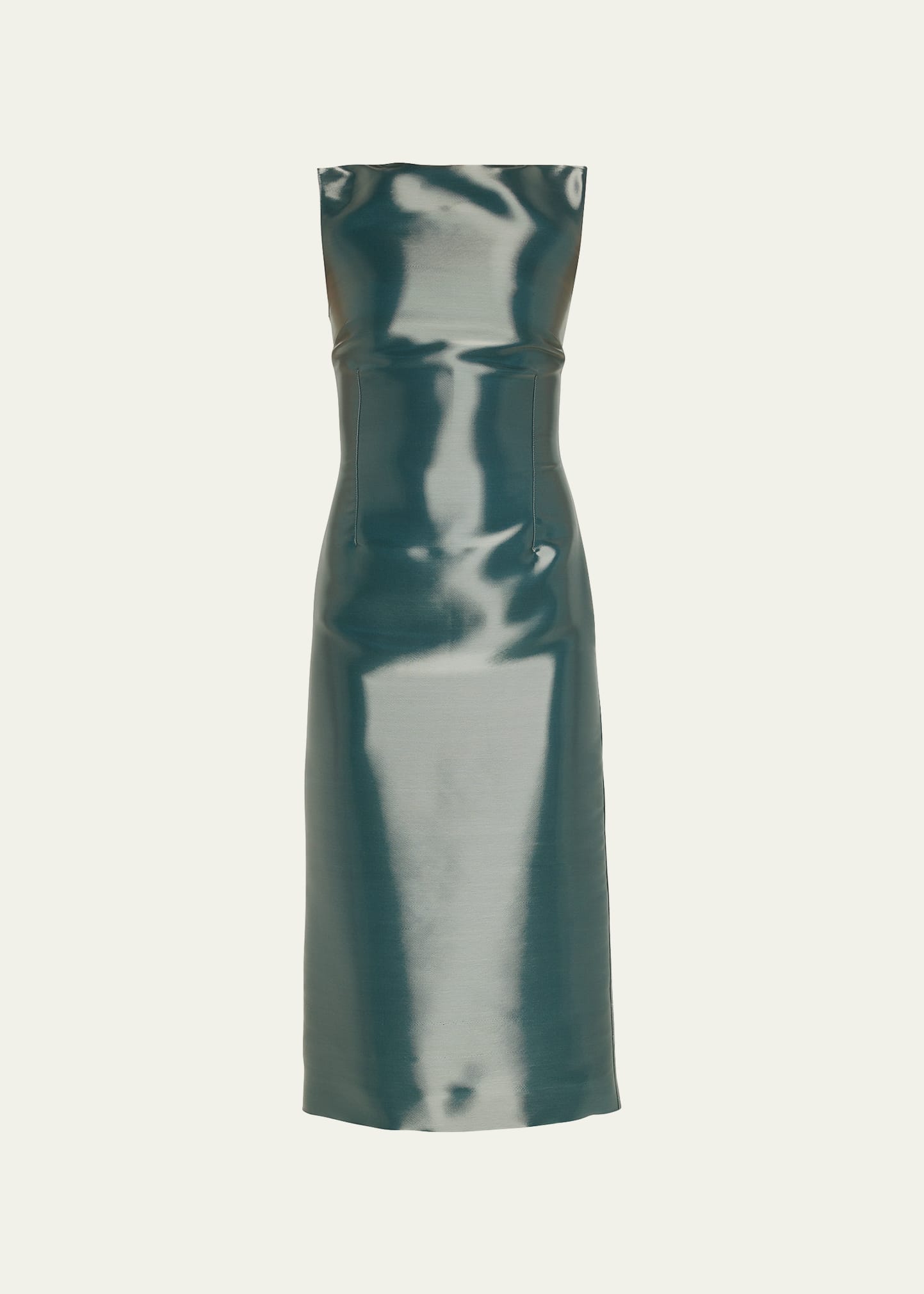 Ralph Lauren Collection Arella Boat-Neck Satin Midi Dress