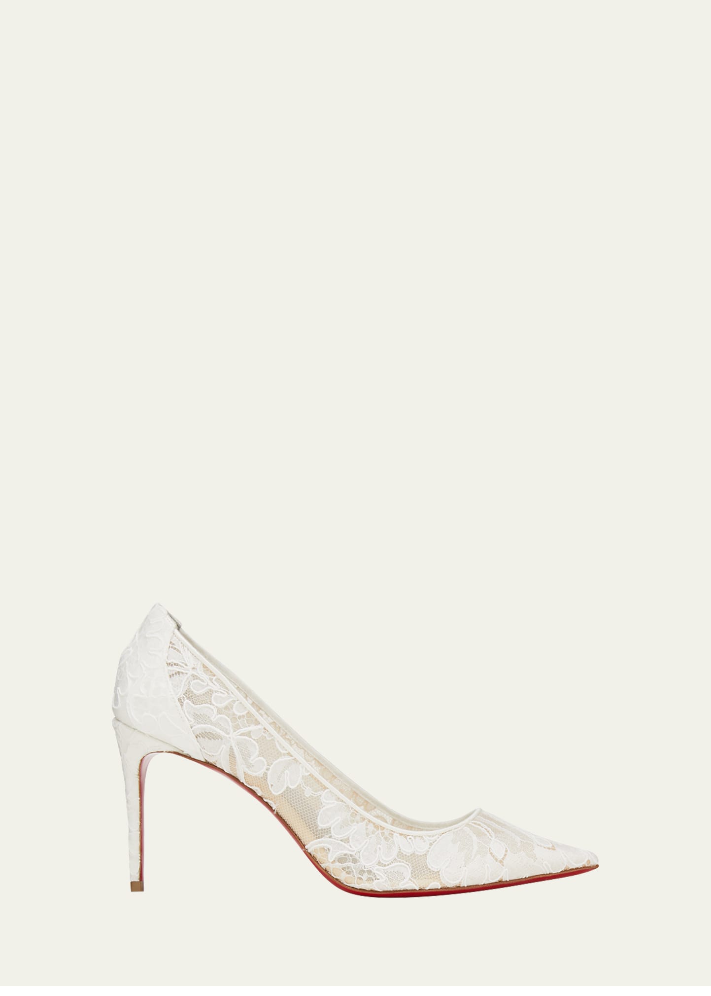Christian Louboutin Mariee Lace Red Sole Stiletto Pumps