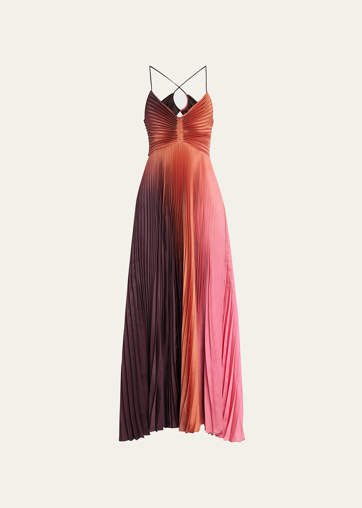 aries pleated open back dress A.L.C. Aries Pleated Gown