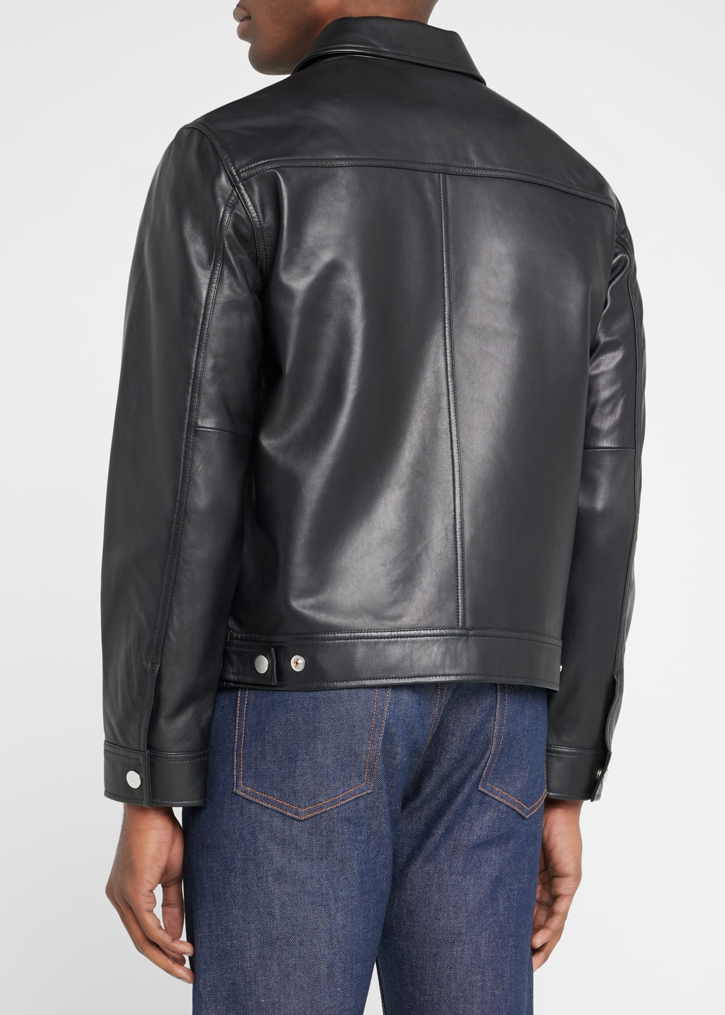 Theory Men's Rhett Lambskin Leather Jacket - Bergdorf Goodman