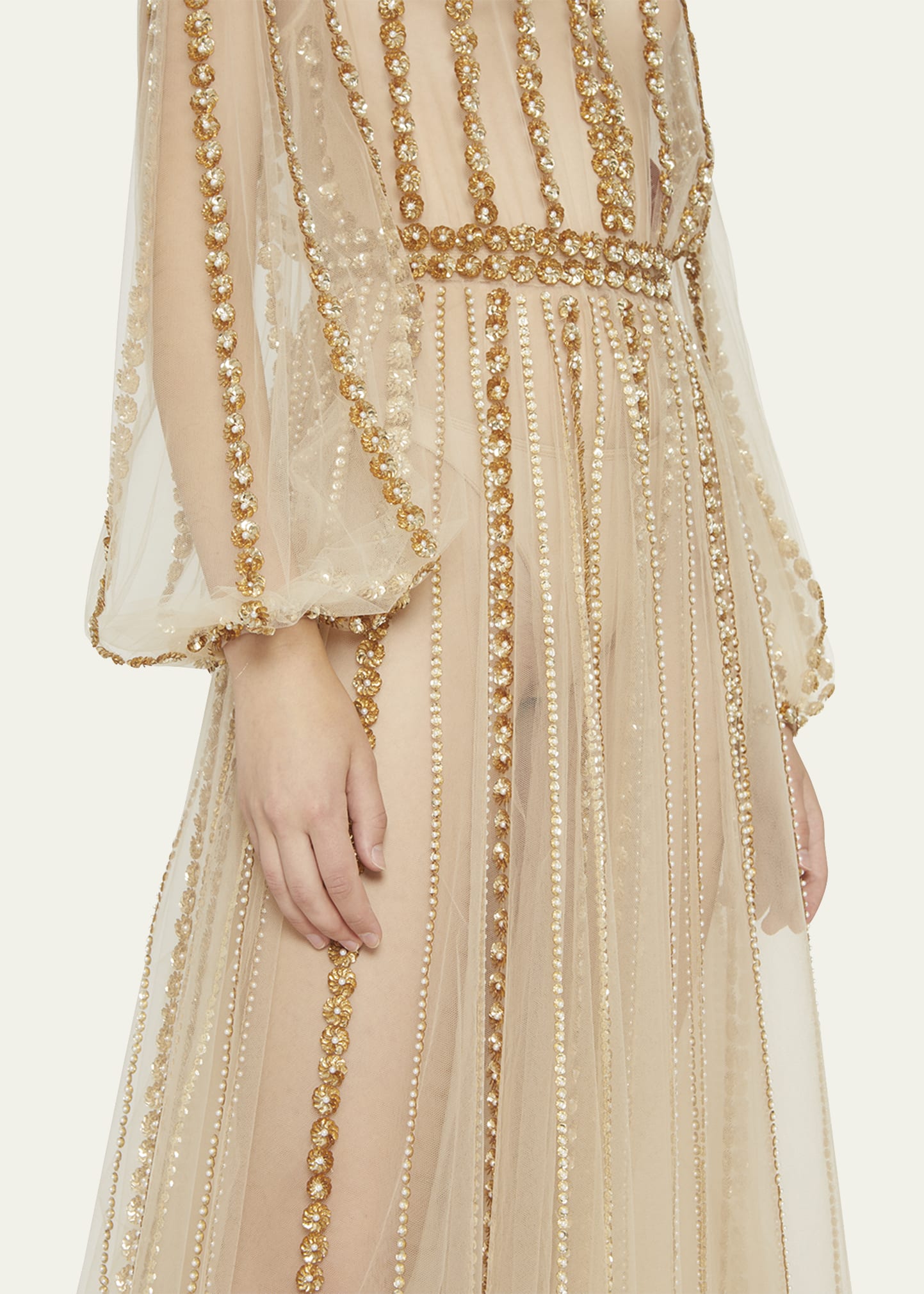 Valentino Garavani Embroidered Tulle Illusion Gown - Bergdorf Goodman