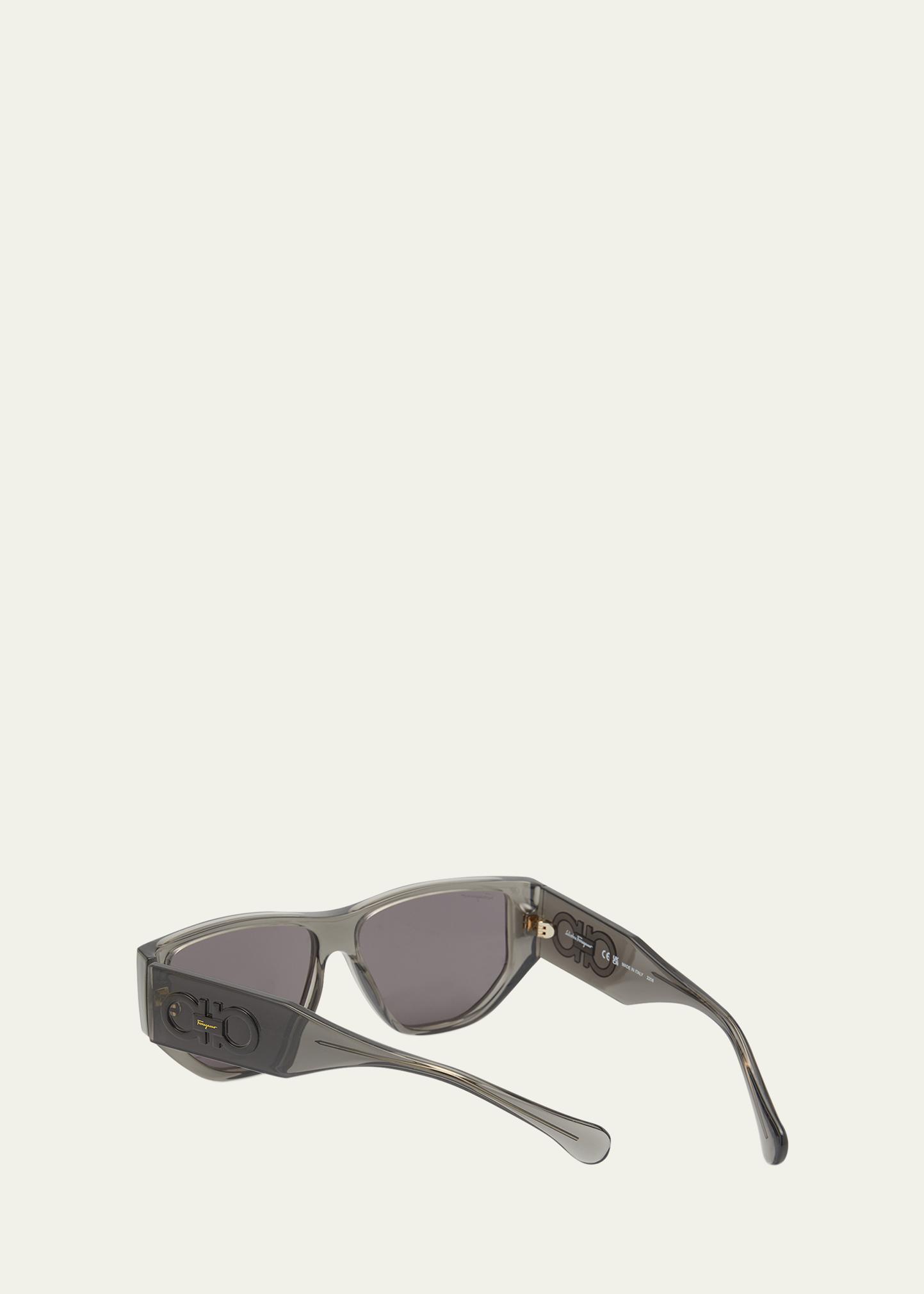 Ferragamo Monochrome Rectangle Plastic Sunglasses - Bergdorf 