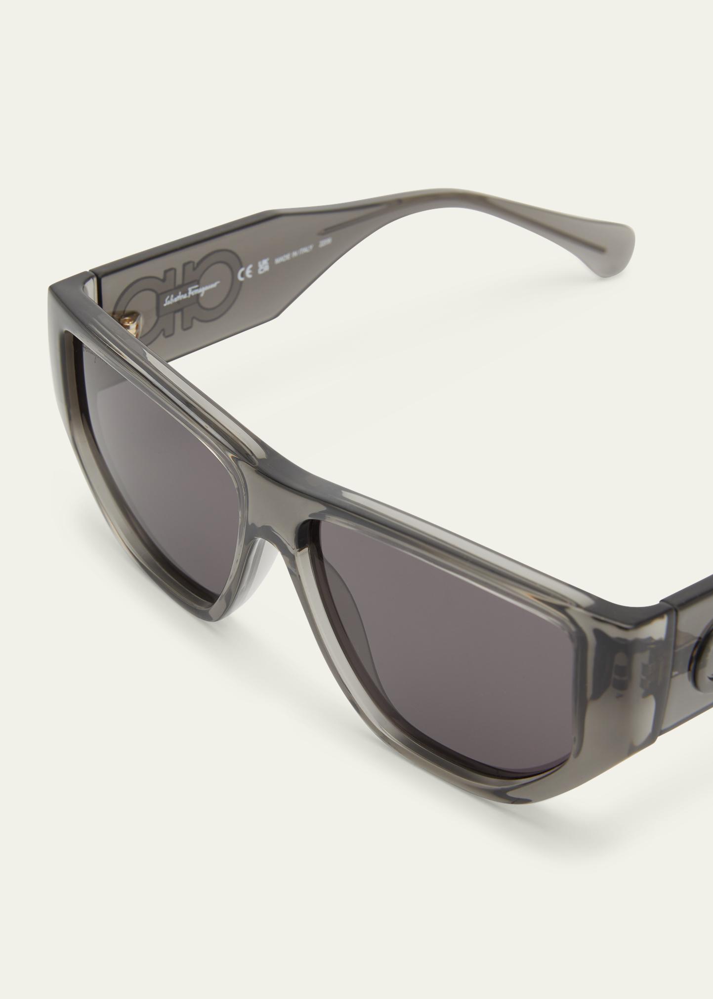 Ferragamo Monochrome Rectangle Plastic Sunglasses - Bergdorf  display picture 1