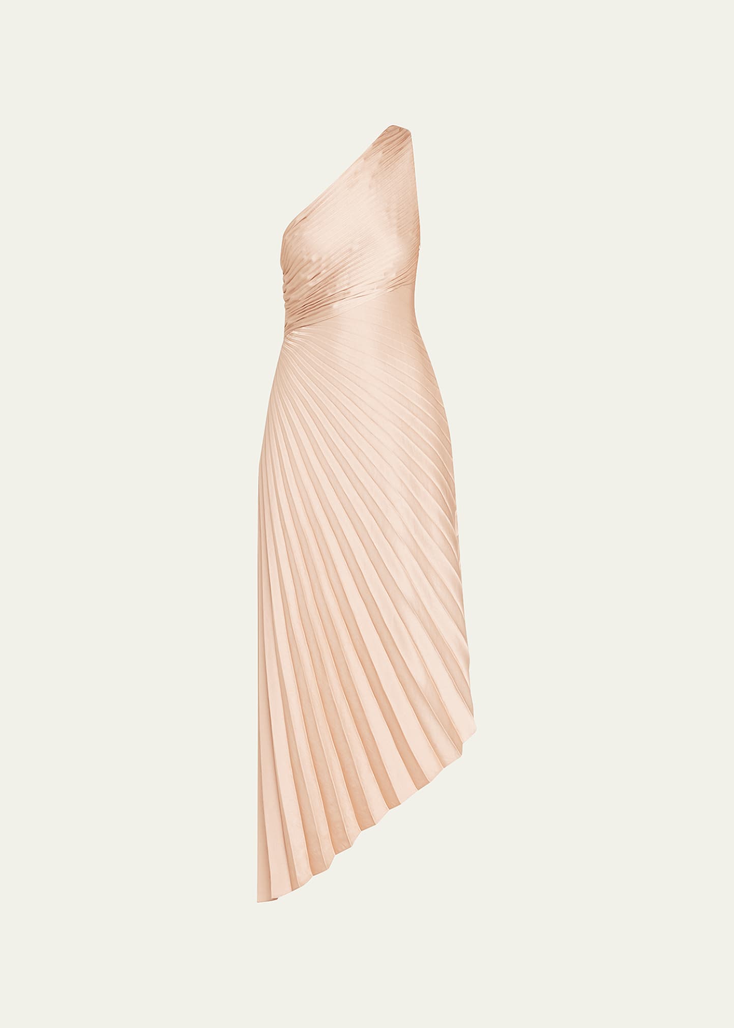 open lace back dress One-Shoulder Pleated Dress main image 0