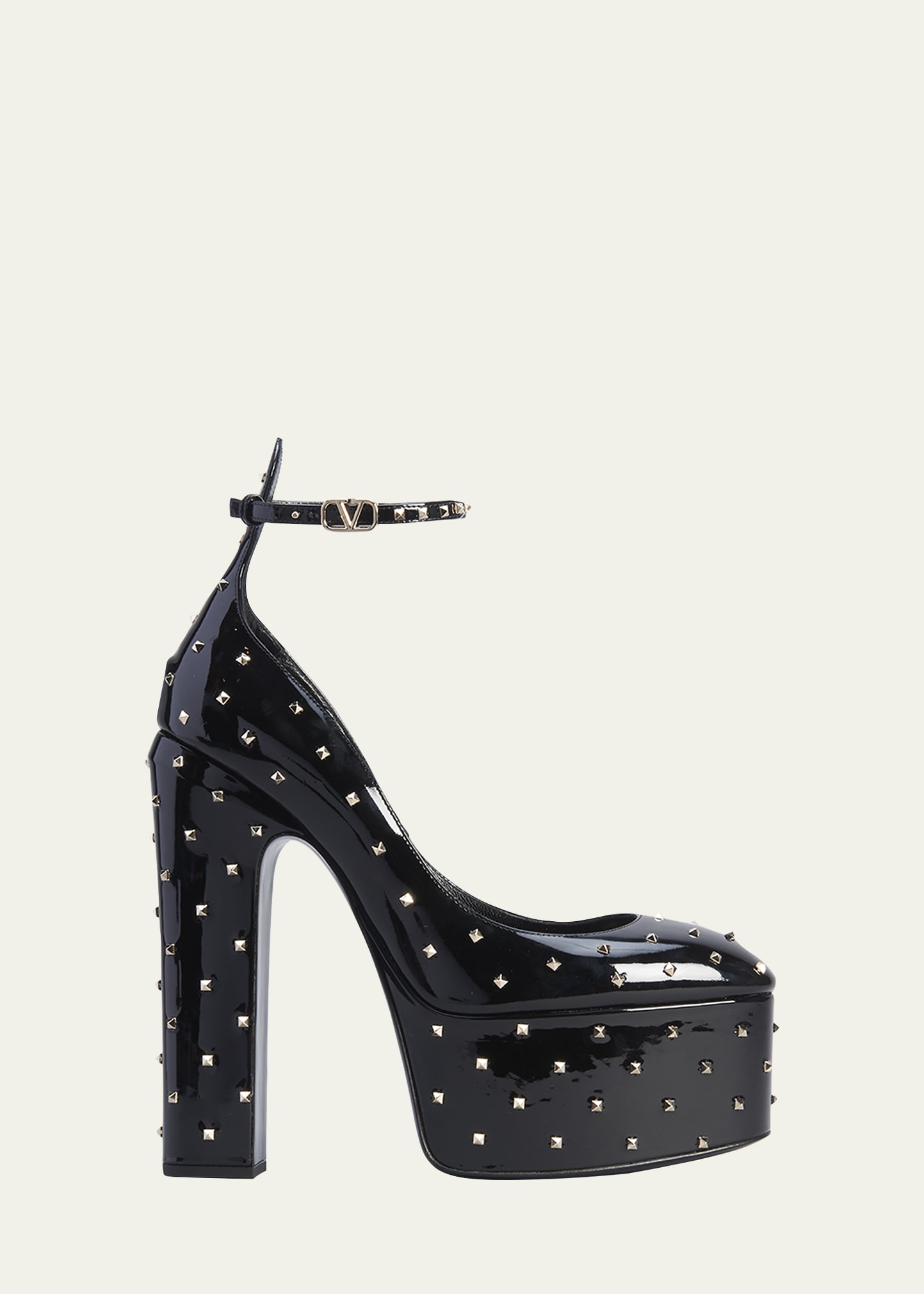 Studded clearance platform heels