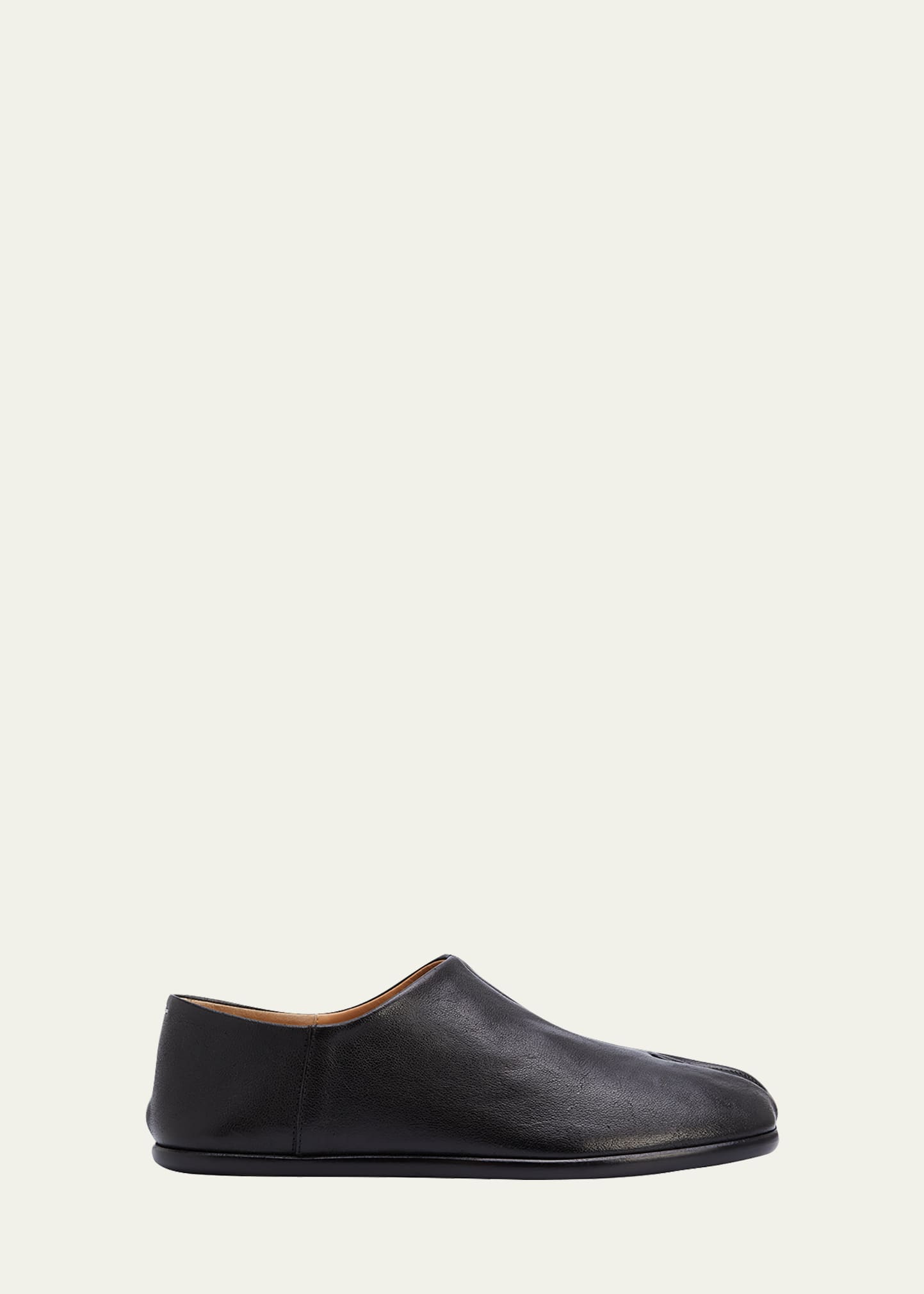 Maison Margiela Men's Tabi Babouchev Tabi-Toe Leather Slip-On Shoes