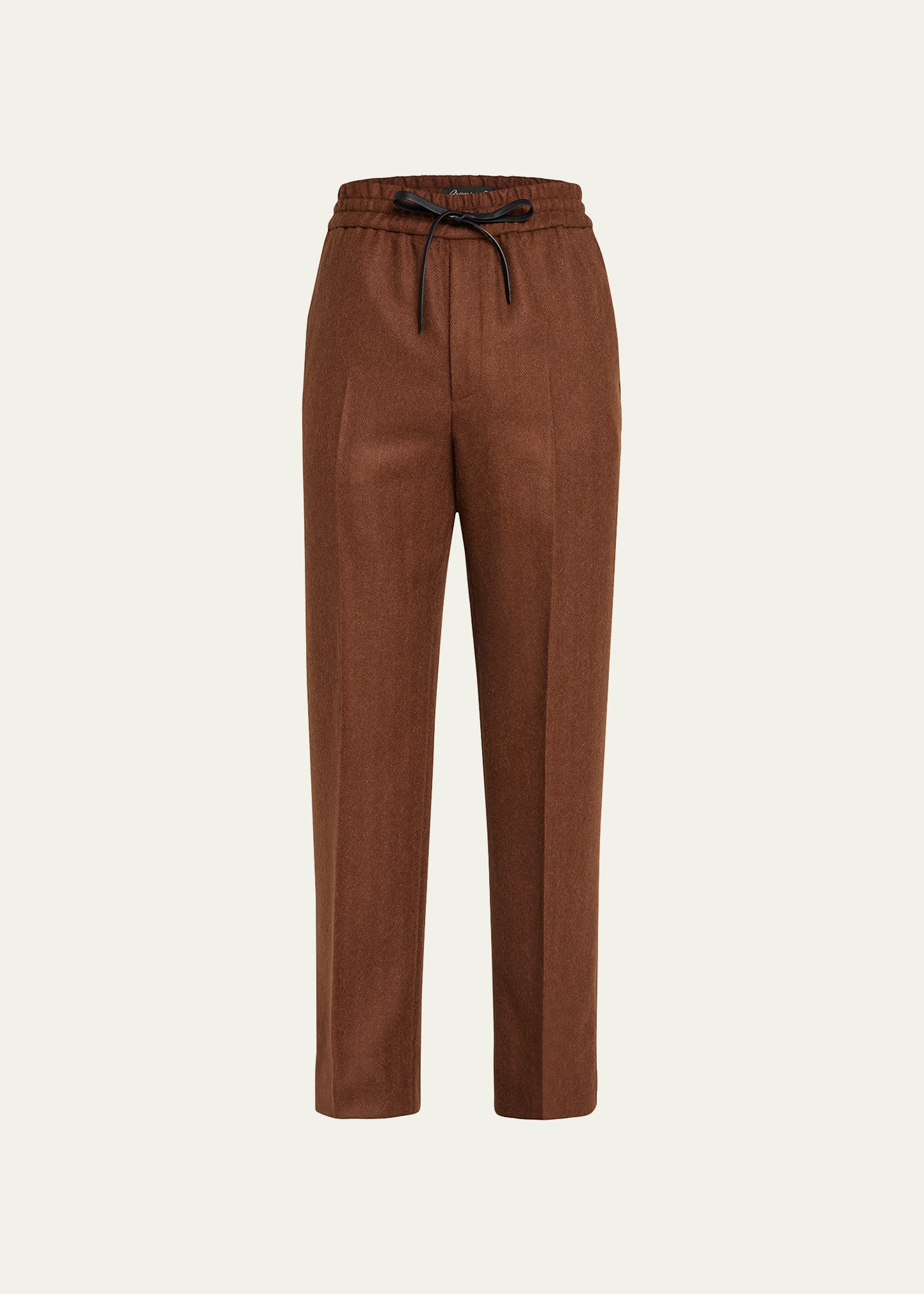 Brioni Men's Leather Drawstring Pants - Bergdorf Goodman