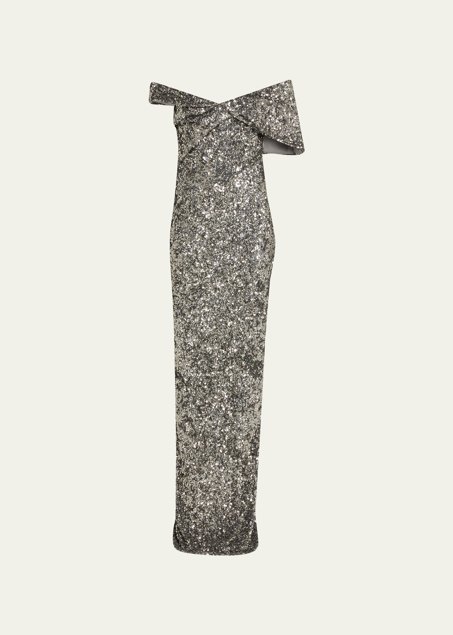 Rachel Gilbert Mirella Sequin Off-the-Shoulder Gown - Bergdorf Goodman