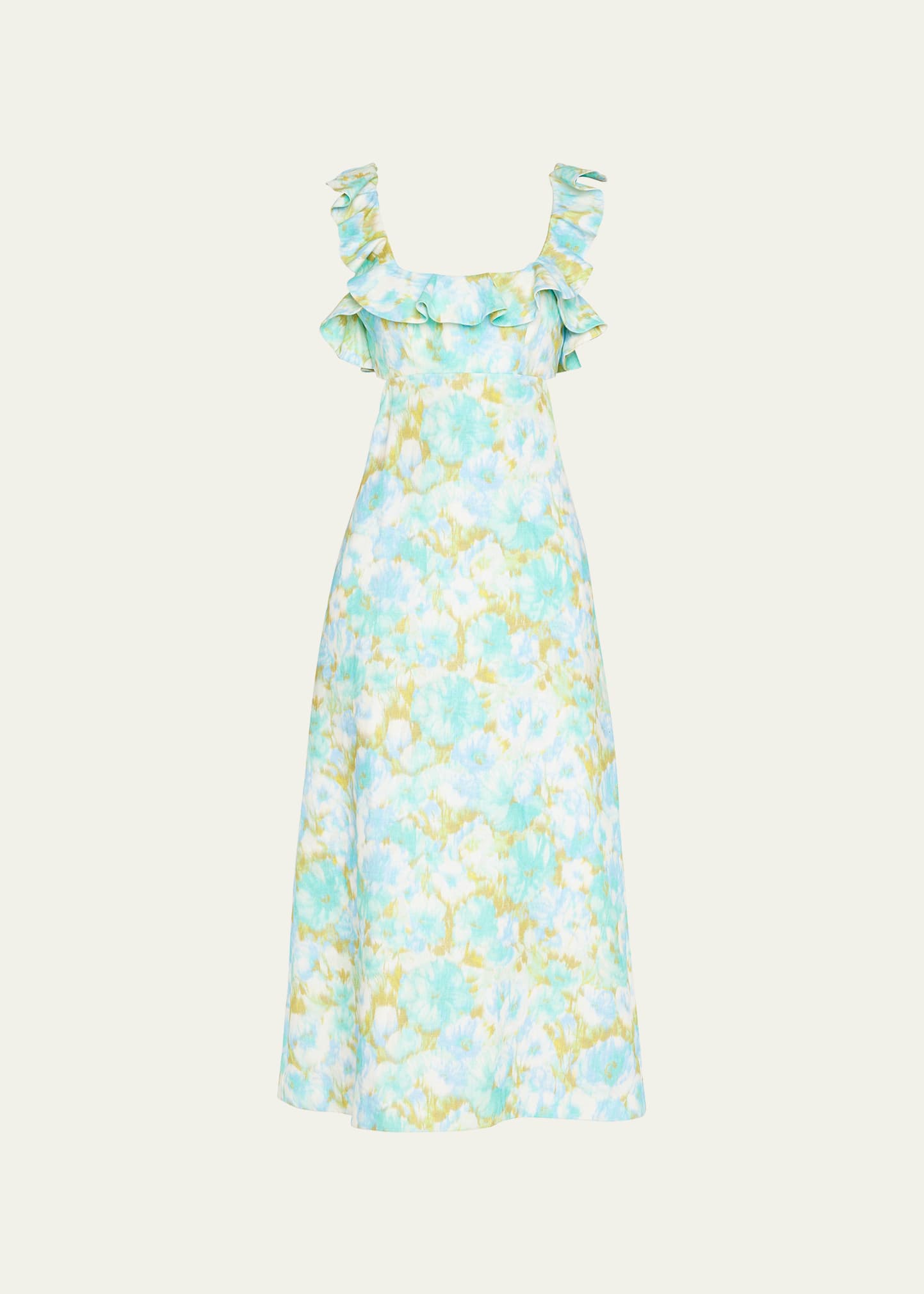 High Tide Frilled Midi Dress