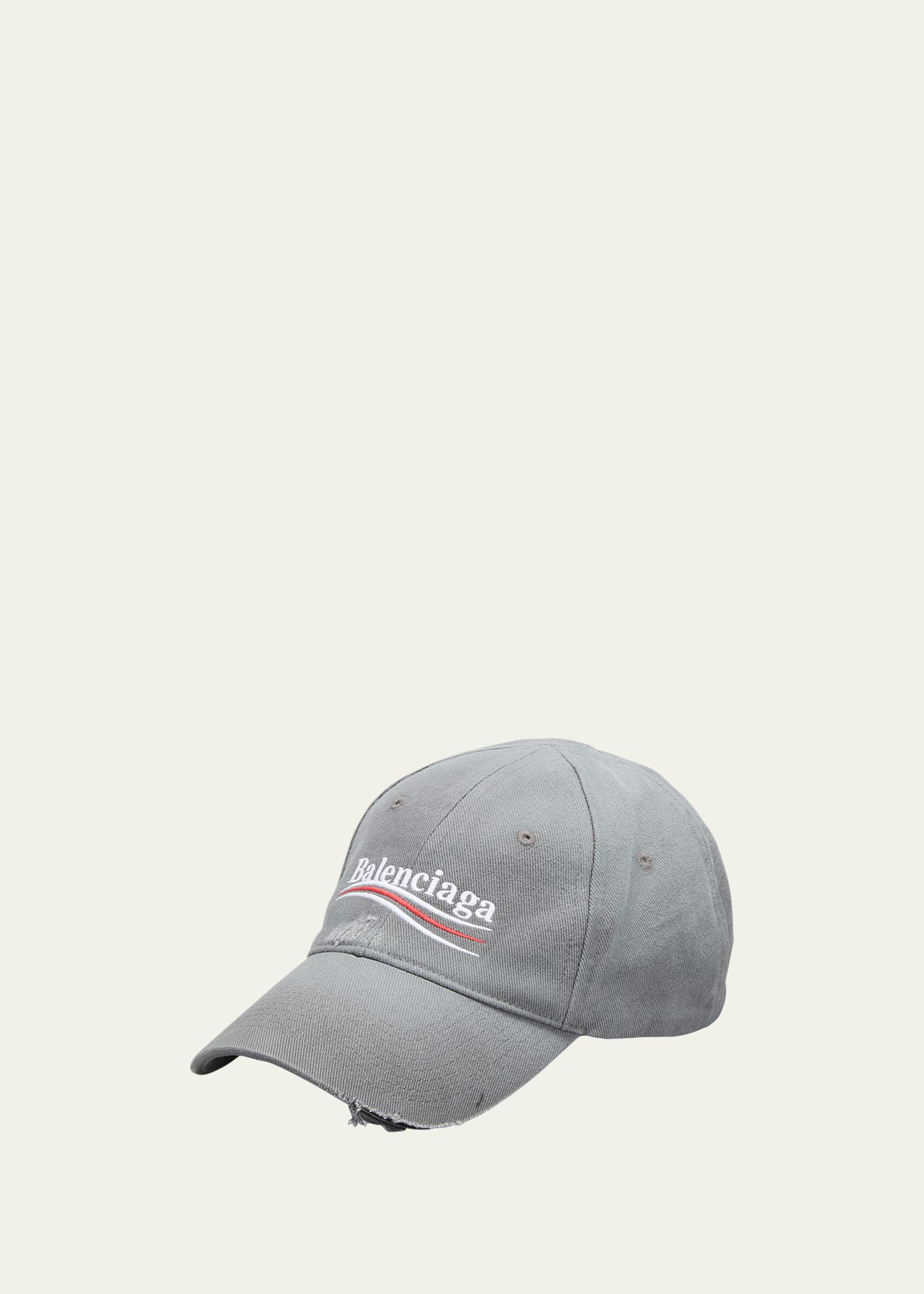 Balenciaga Men's Distressed Political Campaign Baseball Hat