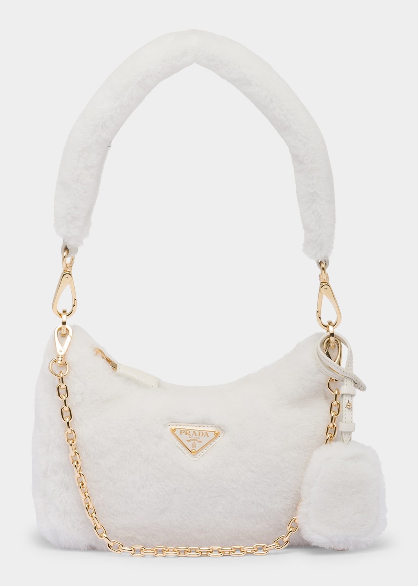 Prada Montone Shearling Shoulder Bag - Bergdorf Goodman