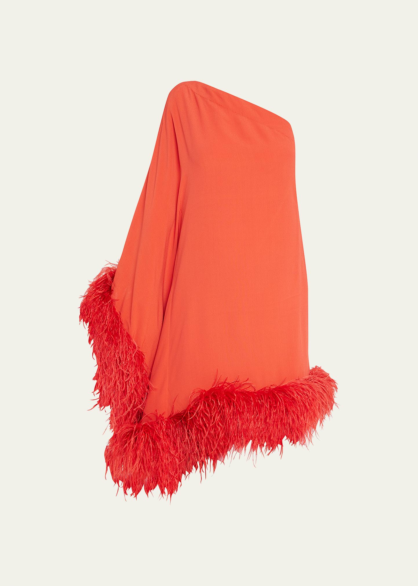 cult gaia orange feather dress RAISA GOWN Not mixed mink fur Cult Gaia - Shannon Dress