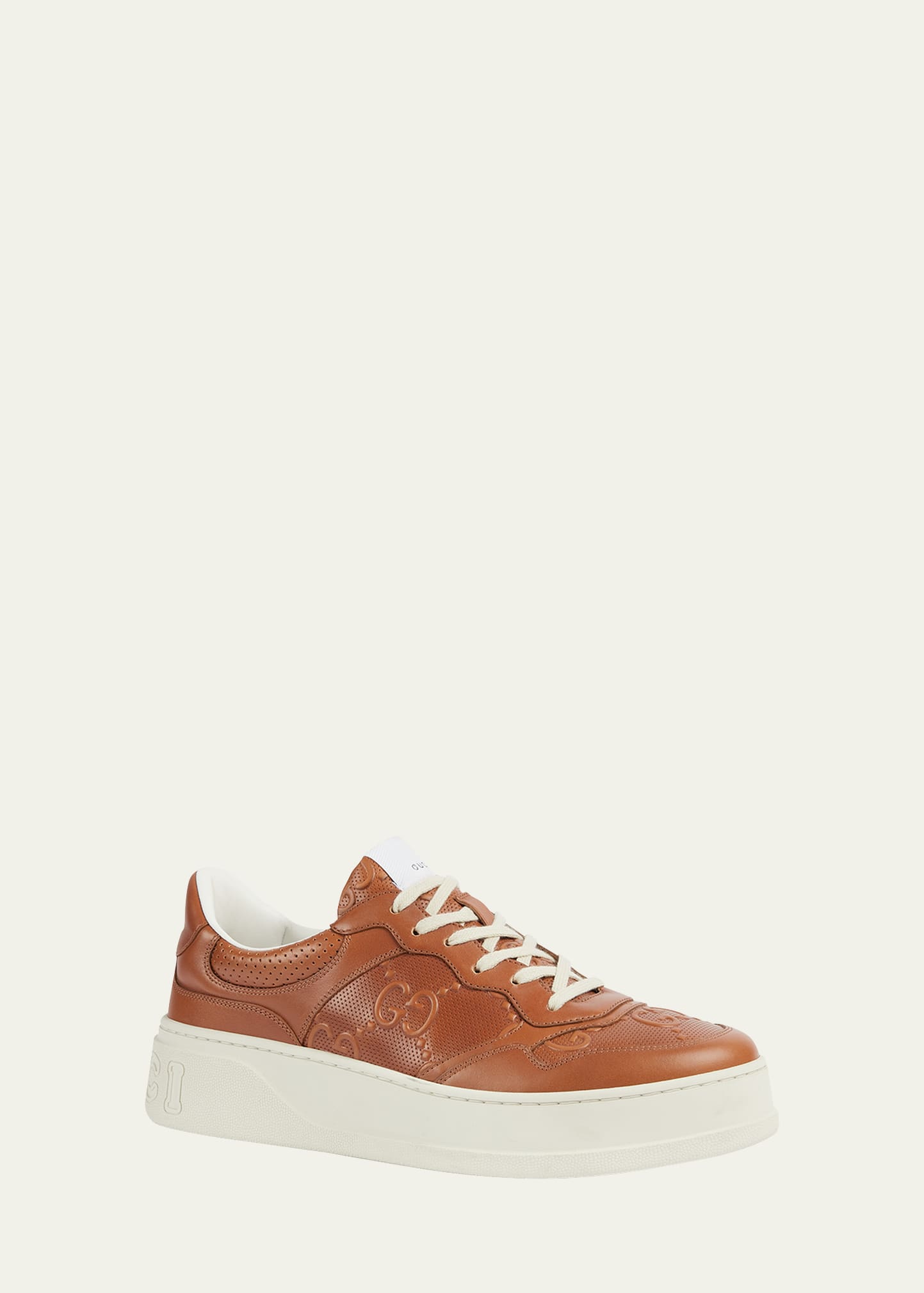 Gucci Monogram Sneakers in Brown