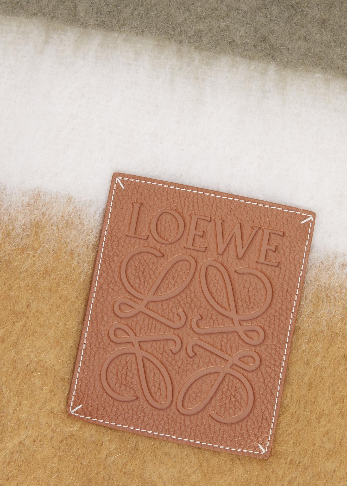 LOEWE Stripe Mohair-Blend Throw Blanket - Bergdorf Goodman