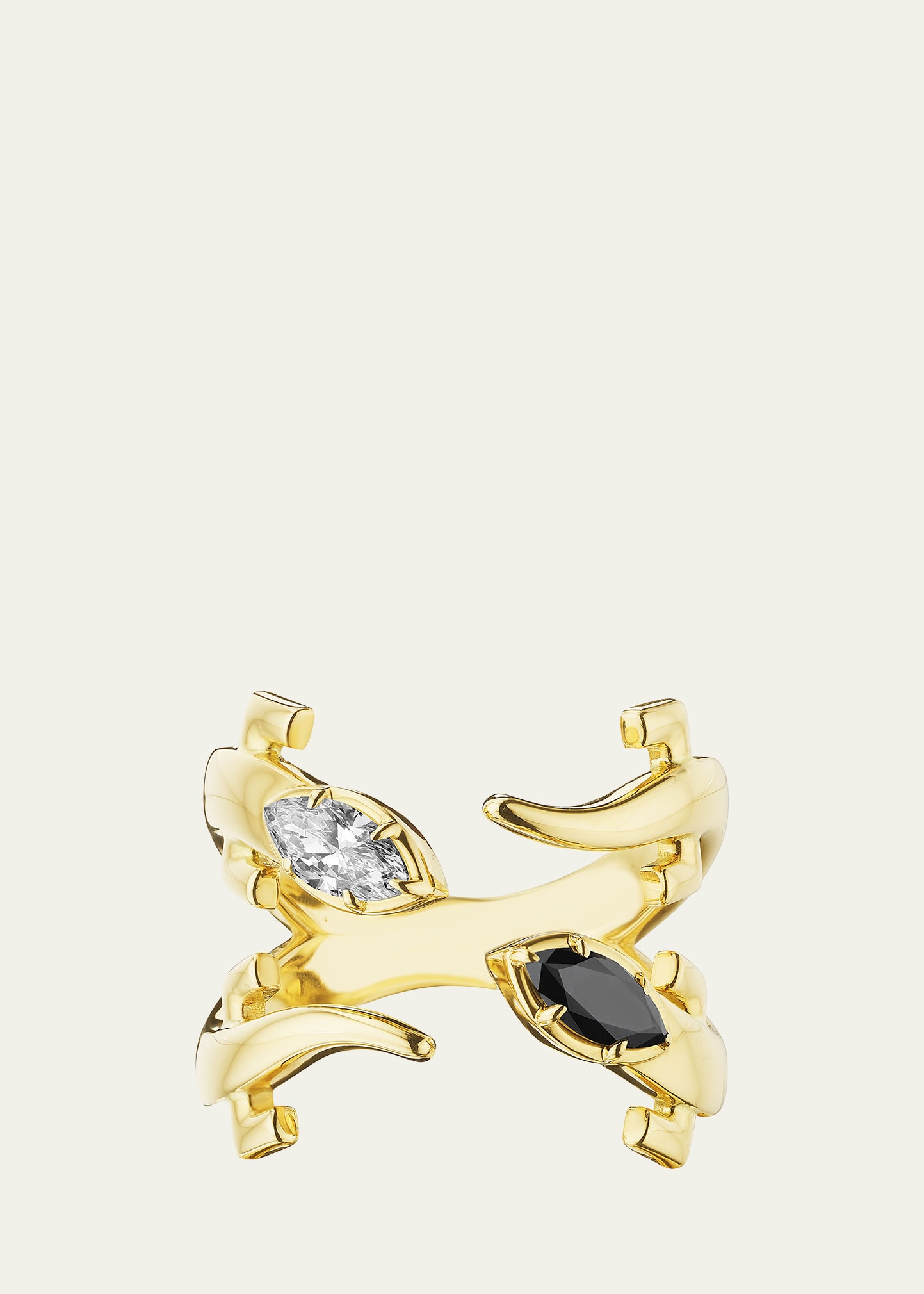 CADAR Origin Ring with White and Black Diamonds