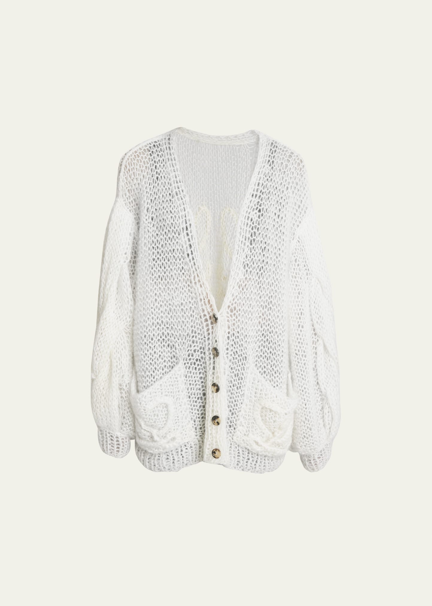 Loewe Mohair Oversize Anagram Cardigan - Bergdorf Goodman