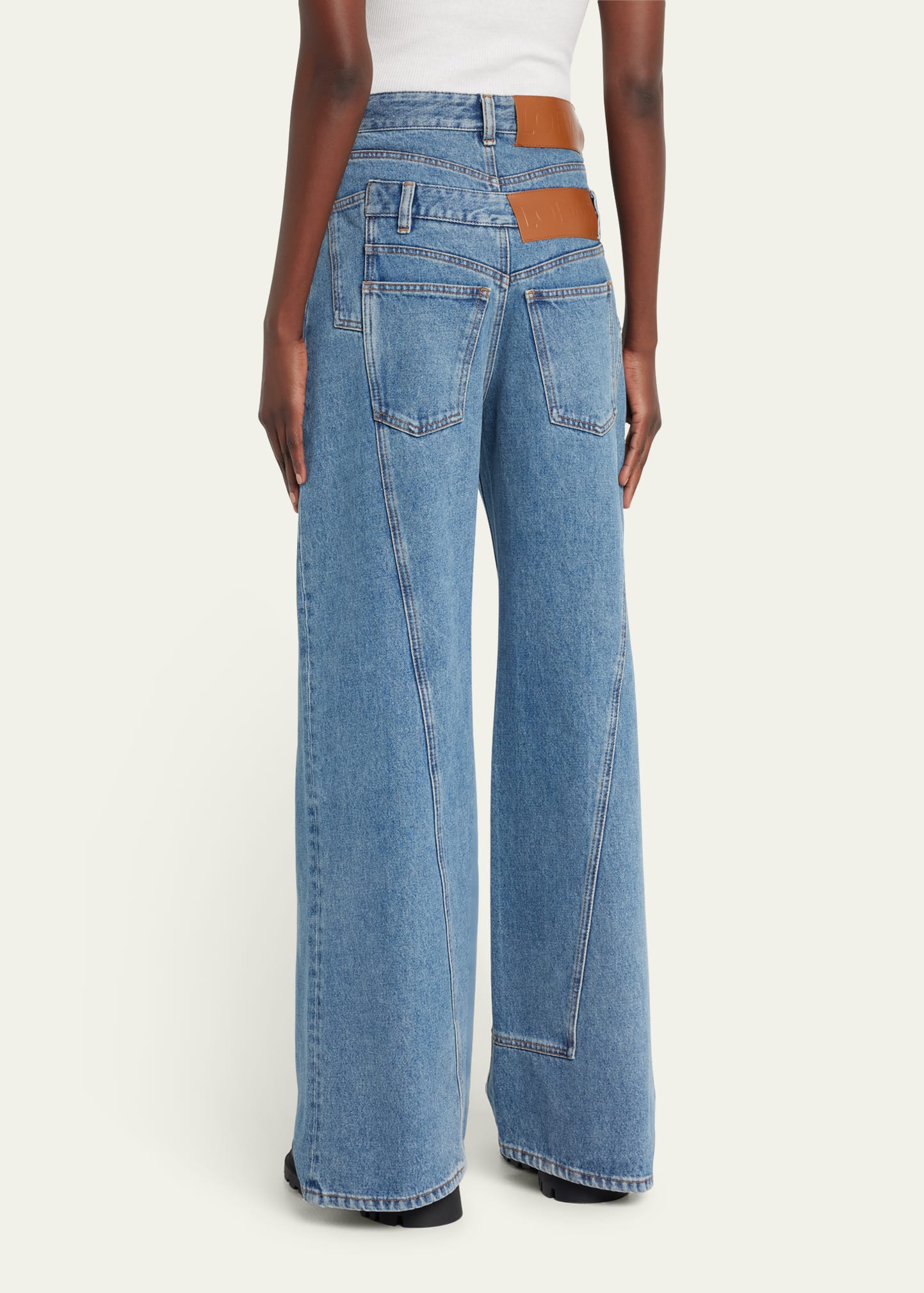 Loewe Trompe L'Oeil High-Rise Baggy Jeans - Bergdorf Goodman