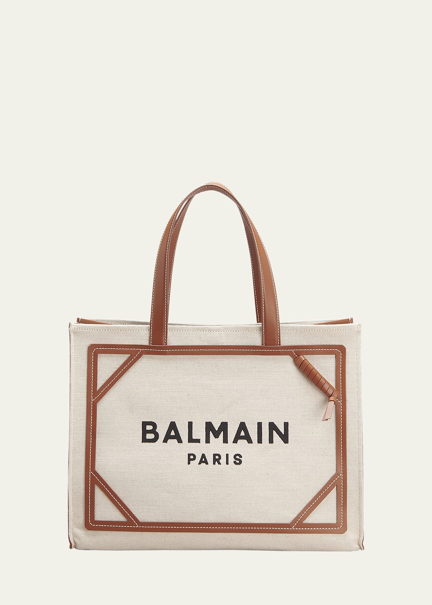 【関税＆送料込み】Balmain B-Army Medium Shopper Bag Balmain B Army Medium Shopper Tote Bag in Canvas with