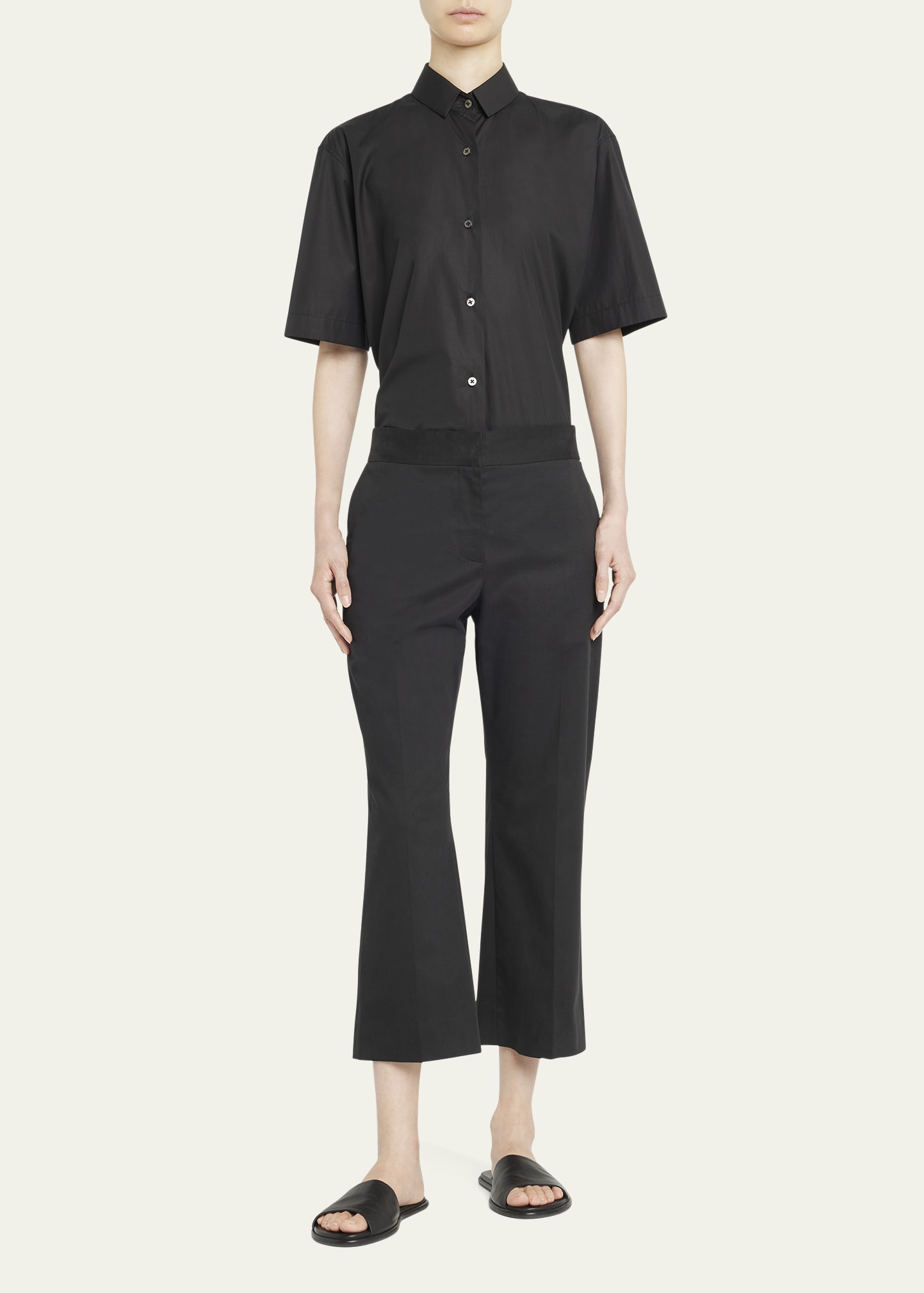 THE ROW Bec Short-Sleeve Button-Front Shirt - Bergdorf Goodman
