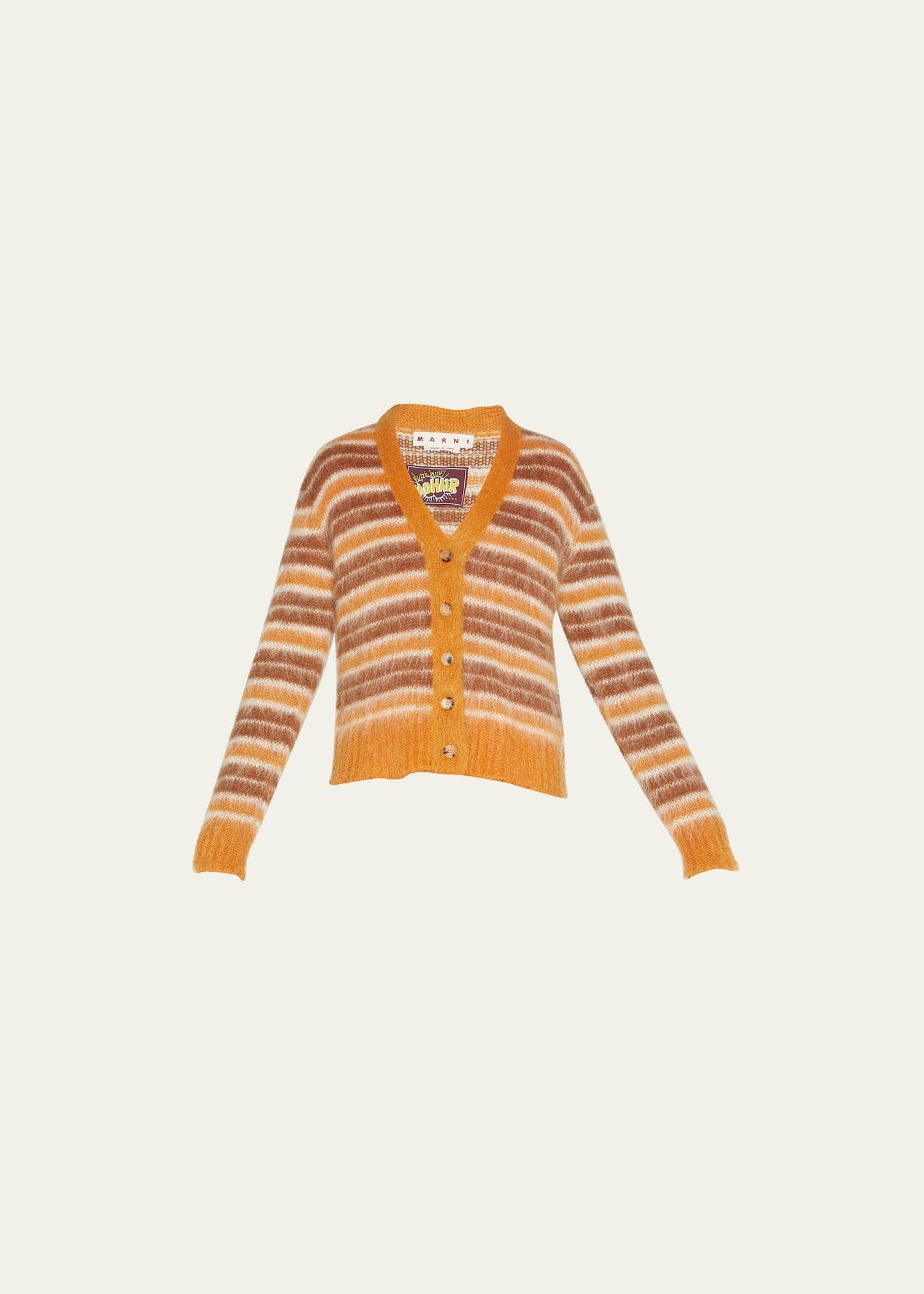 Marni Striped Mohair Cardigan - Bergdorf Goodman