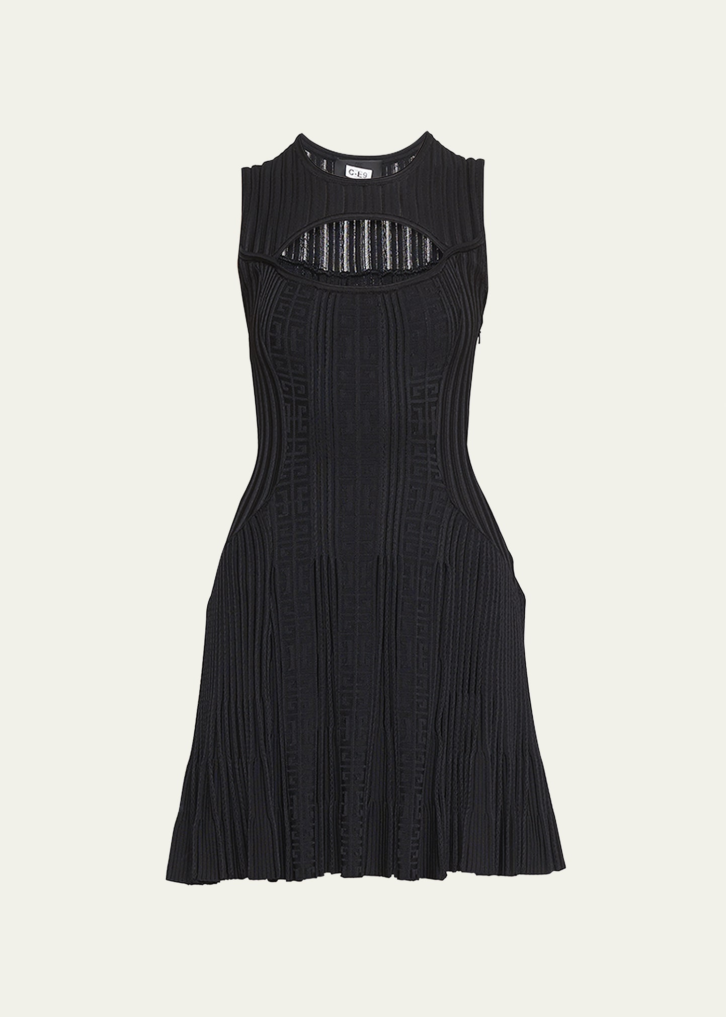 Givenchy Cutout Mini Dress w/ 4G Logo Detail - Bergdorf Goodman