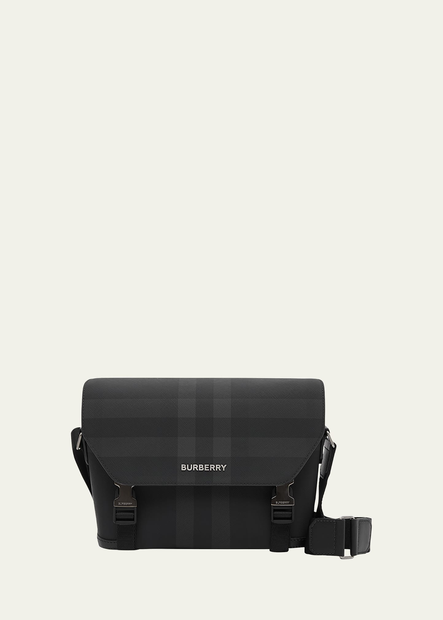 Burberry Men's Wright Charcoal Check Messenger Bag - Bergdorf Goodman