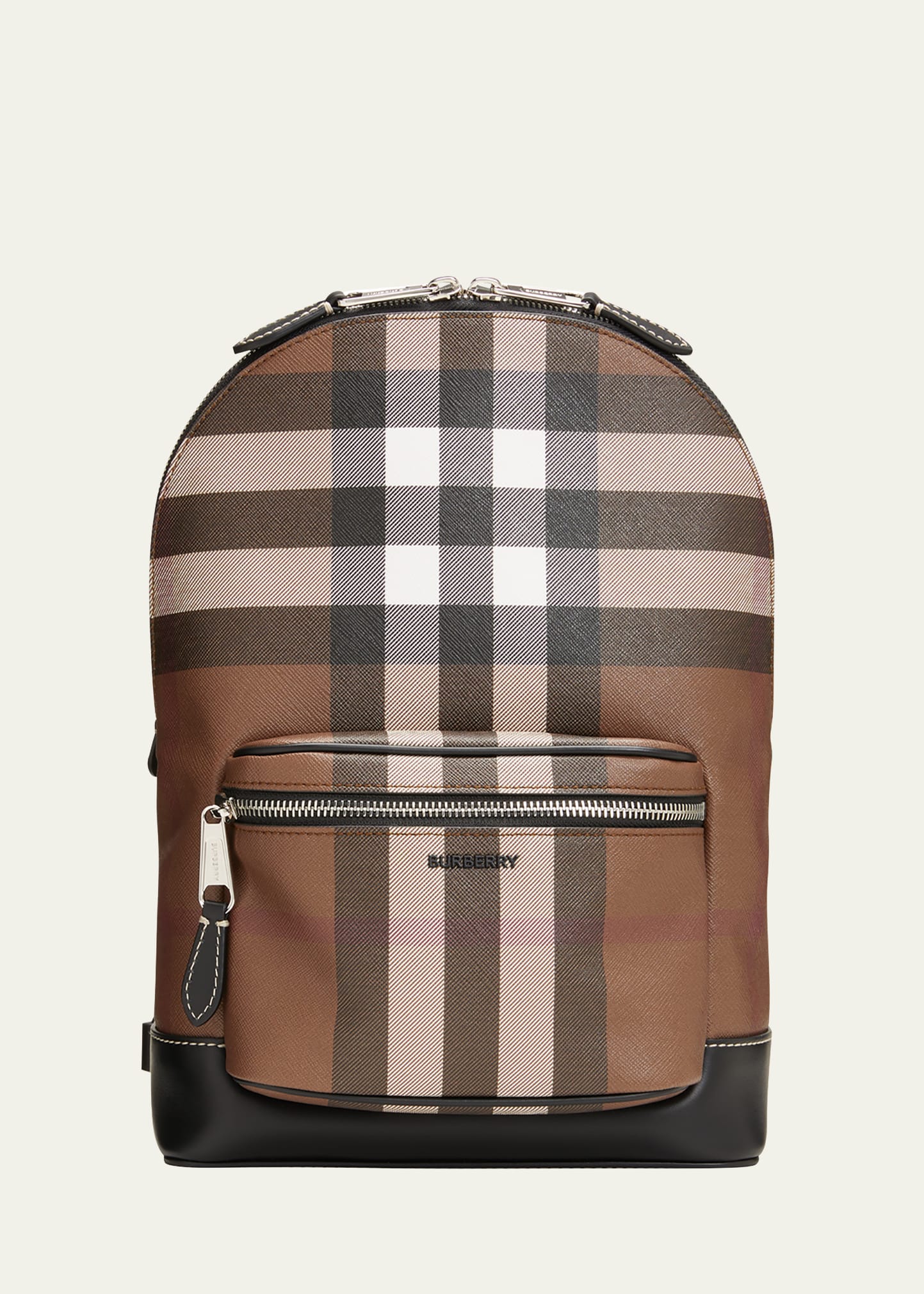 Burberry Men's Check and Leather Crossbody Backpack - Bergdorf Goodman