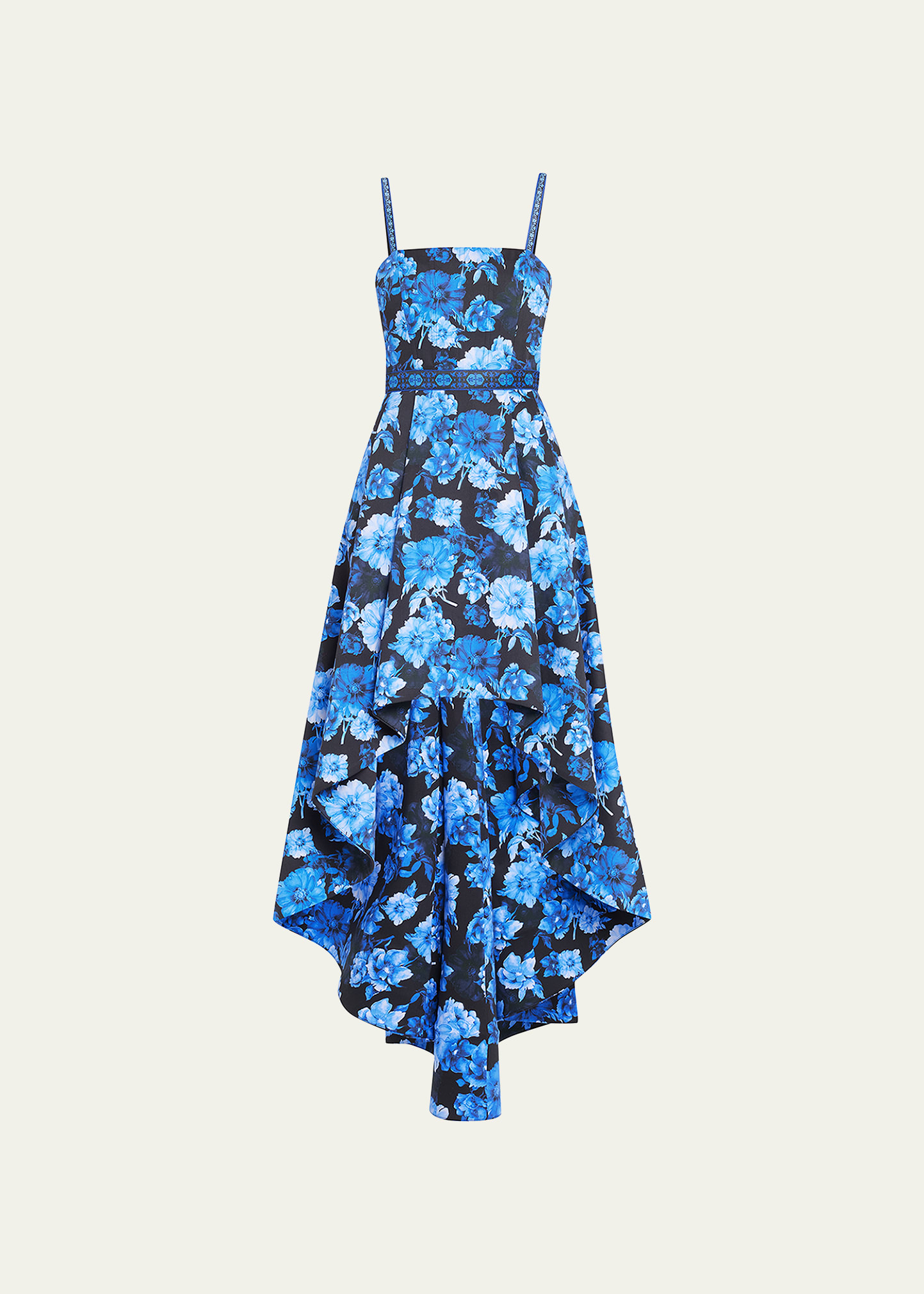 alice and olivia christina floral maxi dress Alice + Olivia Christina Hi Lo Dress in Midnight Rose