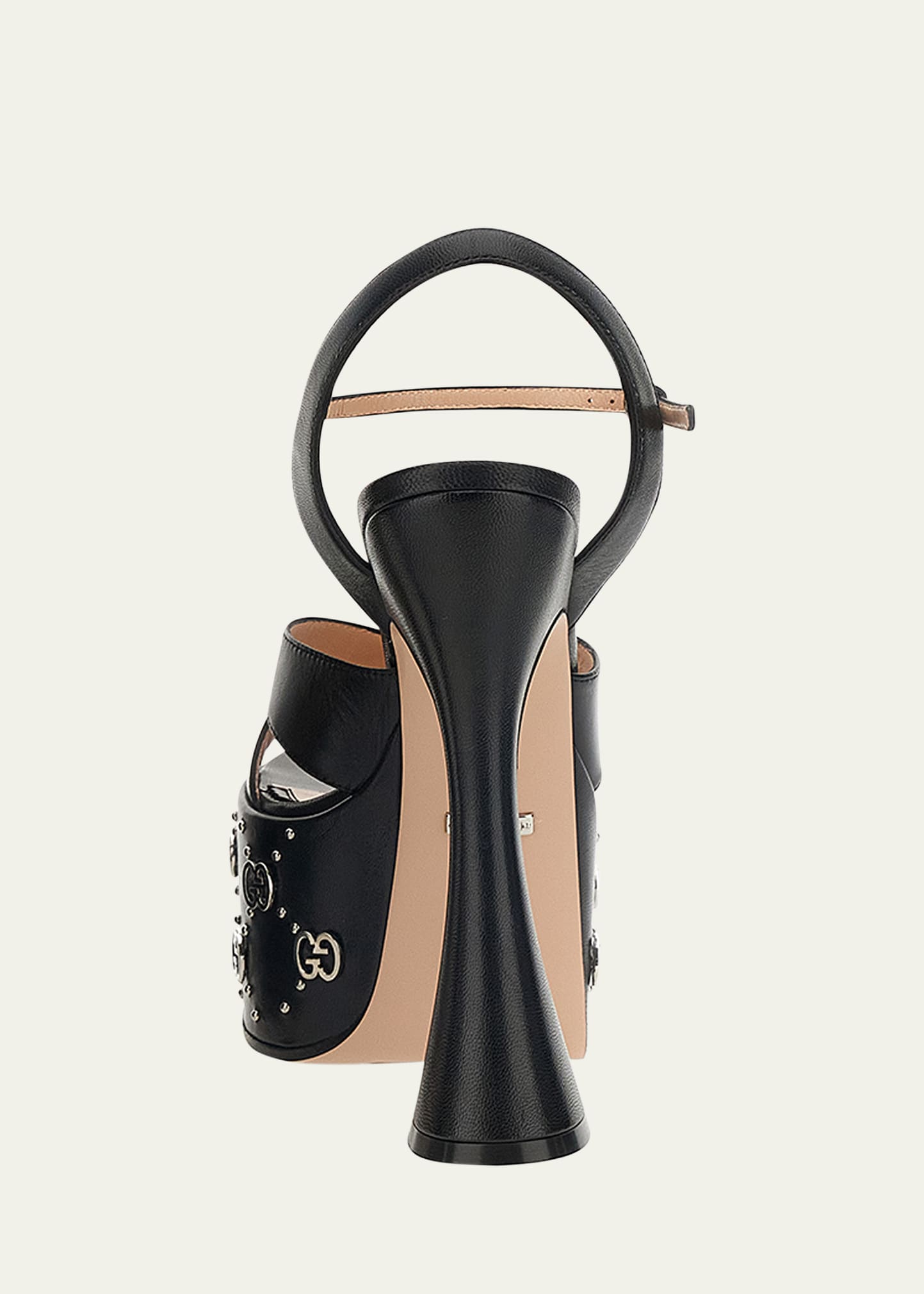 Gucci Janaya Leather GG Stud Platform Sandals - Bergdorf Goodman