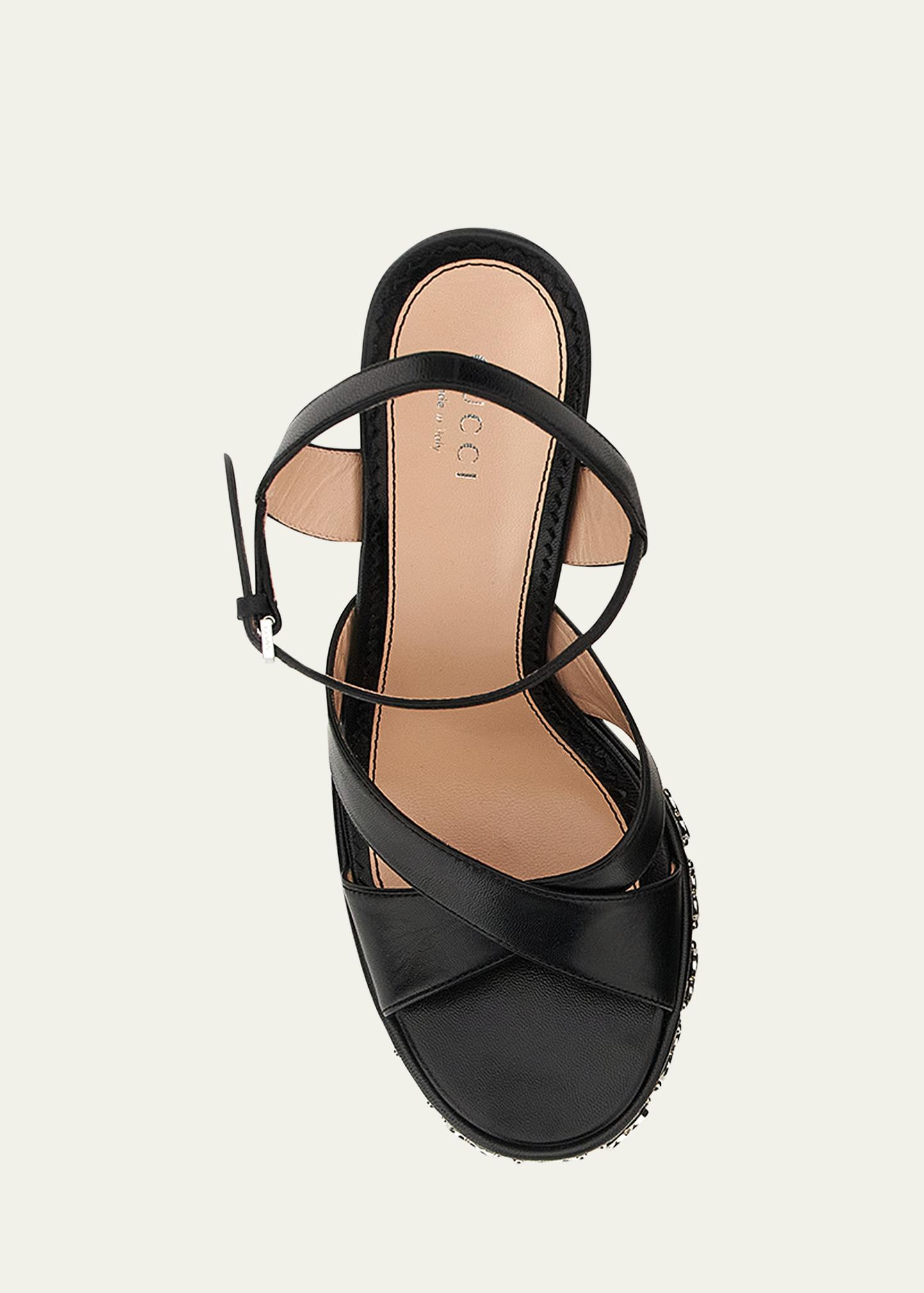 【사야향♡PR必読　】 Gucci GGパターン 新品　未使用 Gucci Janaya Leather GG Stud Platform Sandals - Bergdorf Goodman