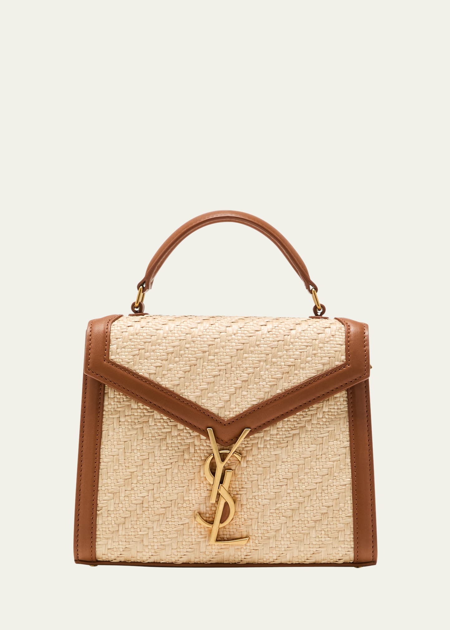 Women's Raffia Handbag With Ysl Monogram by Saint Laurent