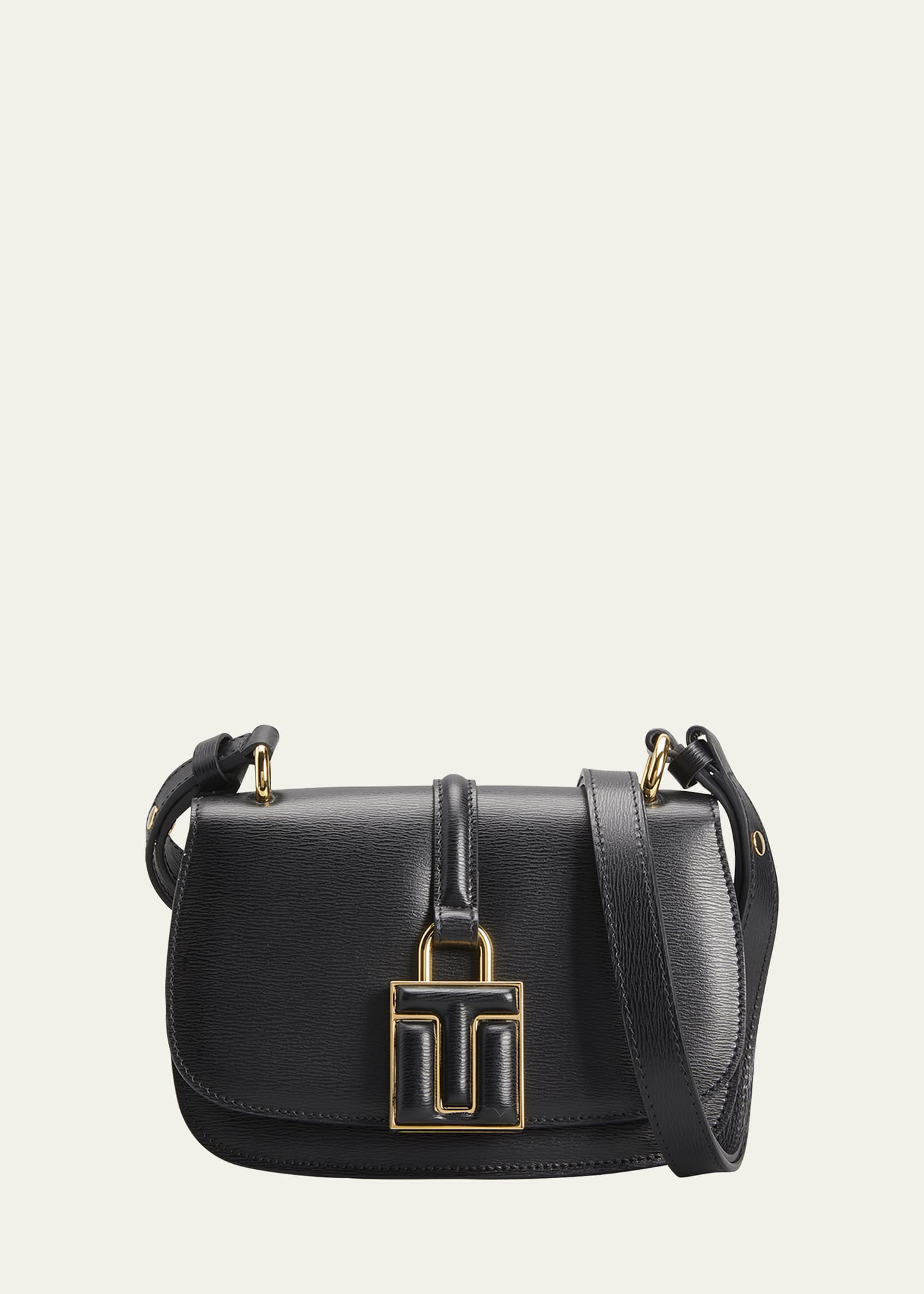 TOM FORD Lock Mini Flap Leather Crossbody Bag - Bergdorf Goodman