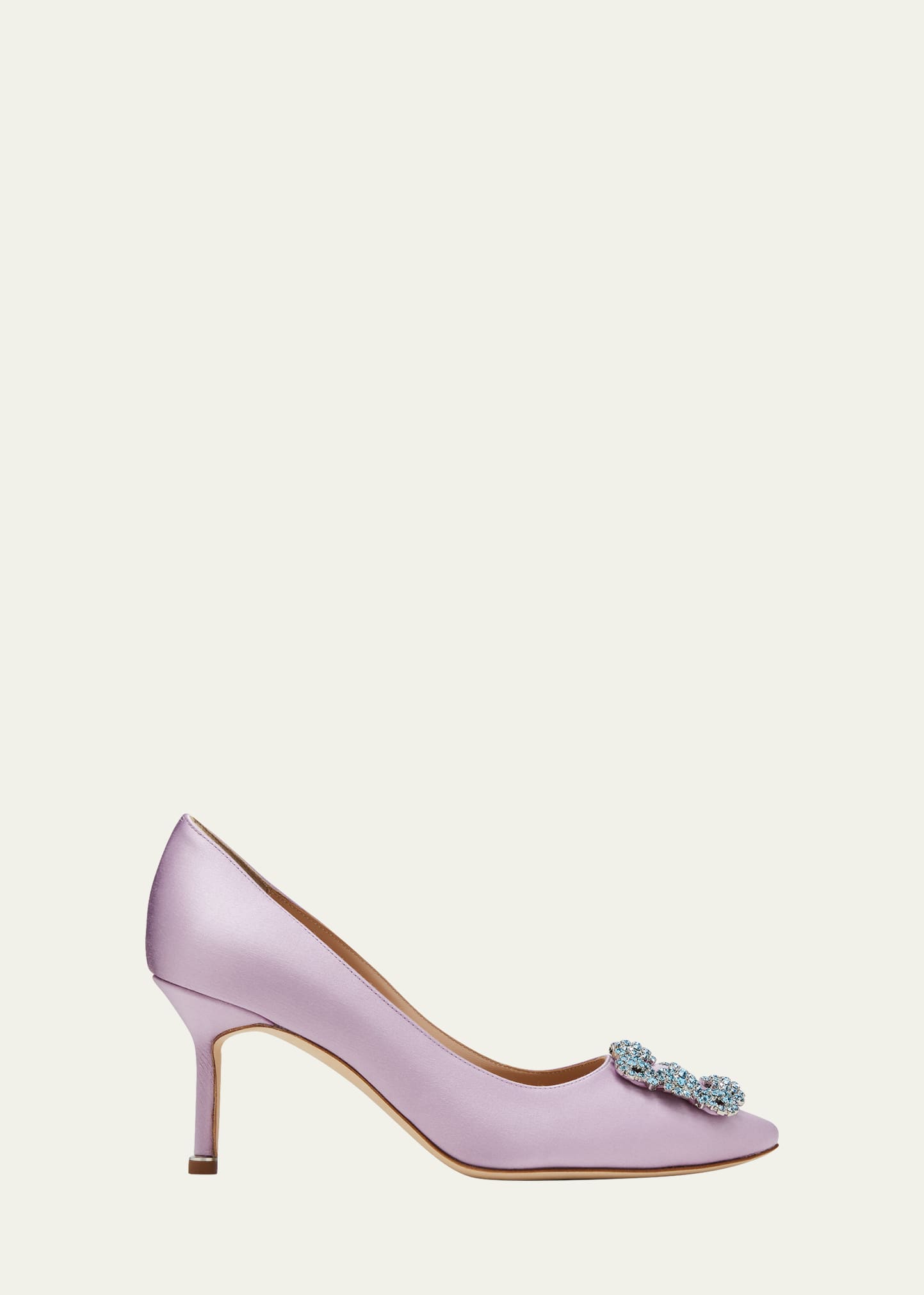 Manolo Blahnik Hangisi 70mm Crystal-Buckle Pumps