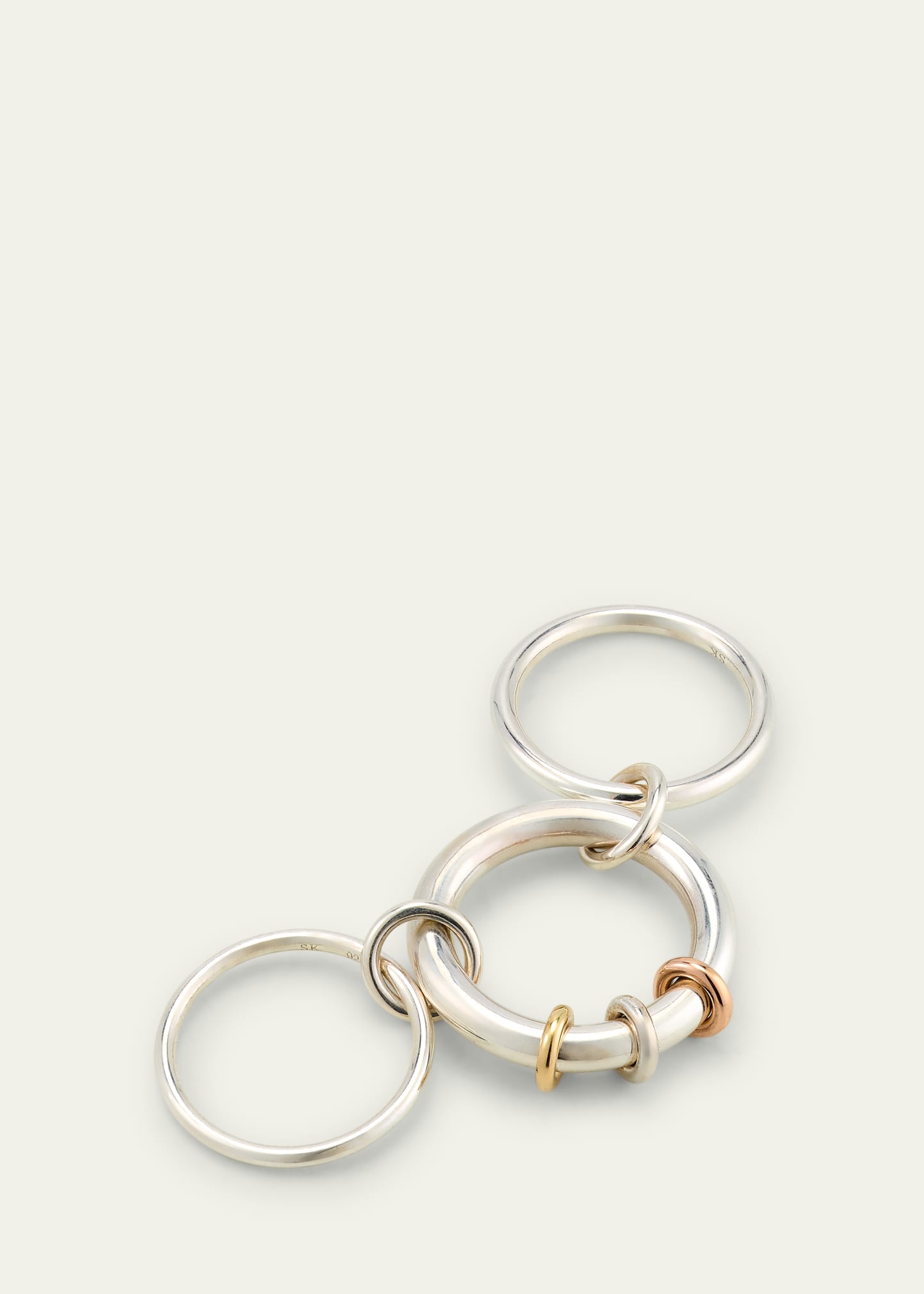 Spinelli Kilcollin Gemini SG Three Link Ring in Sterling Silver
