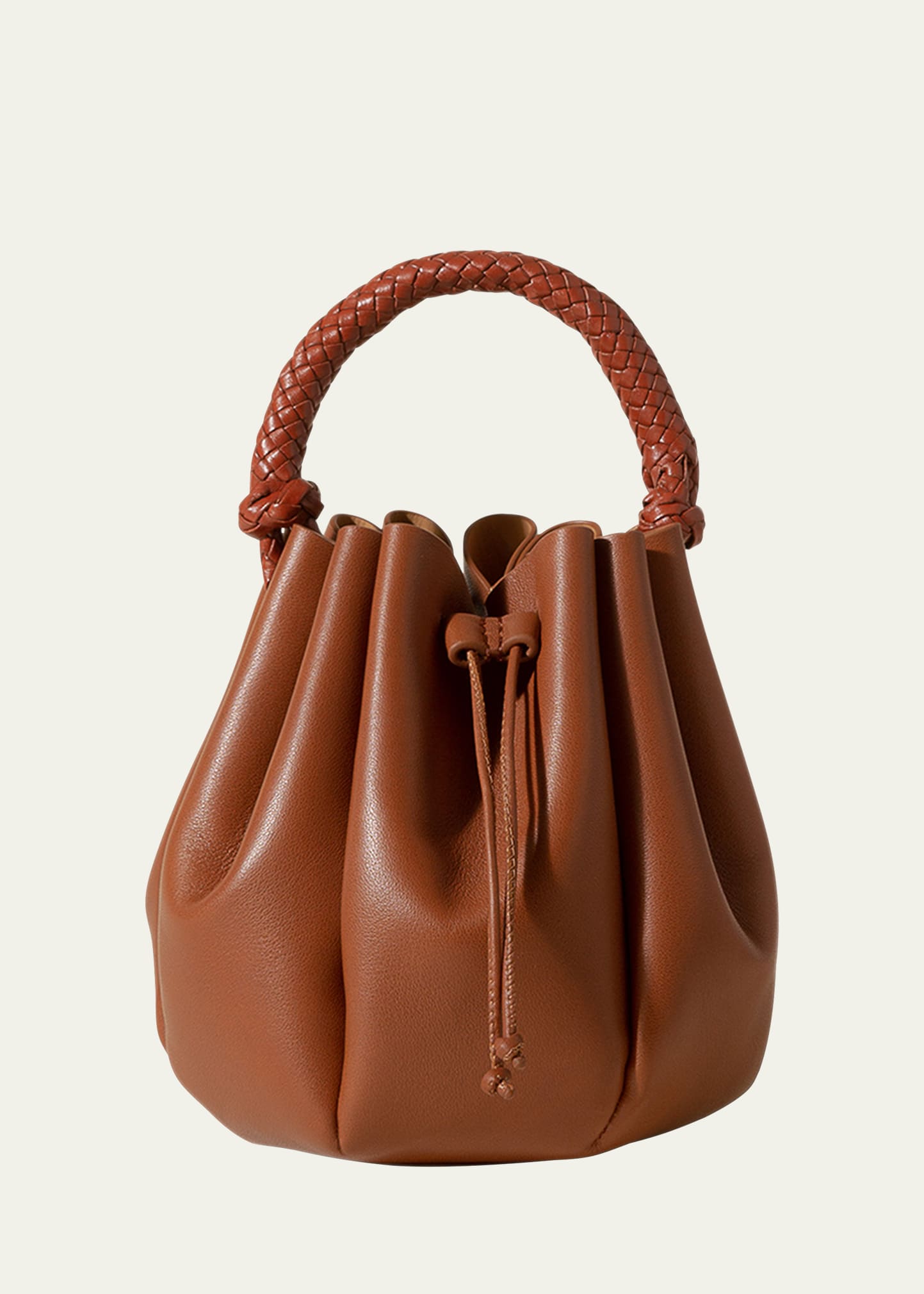 HEREU Molina Mini Pleated Leather Bucket Bag - Bergdorf Goodman