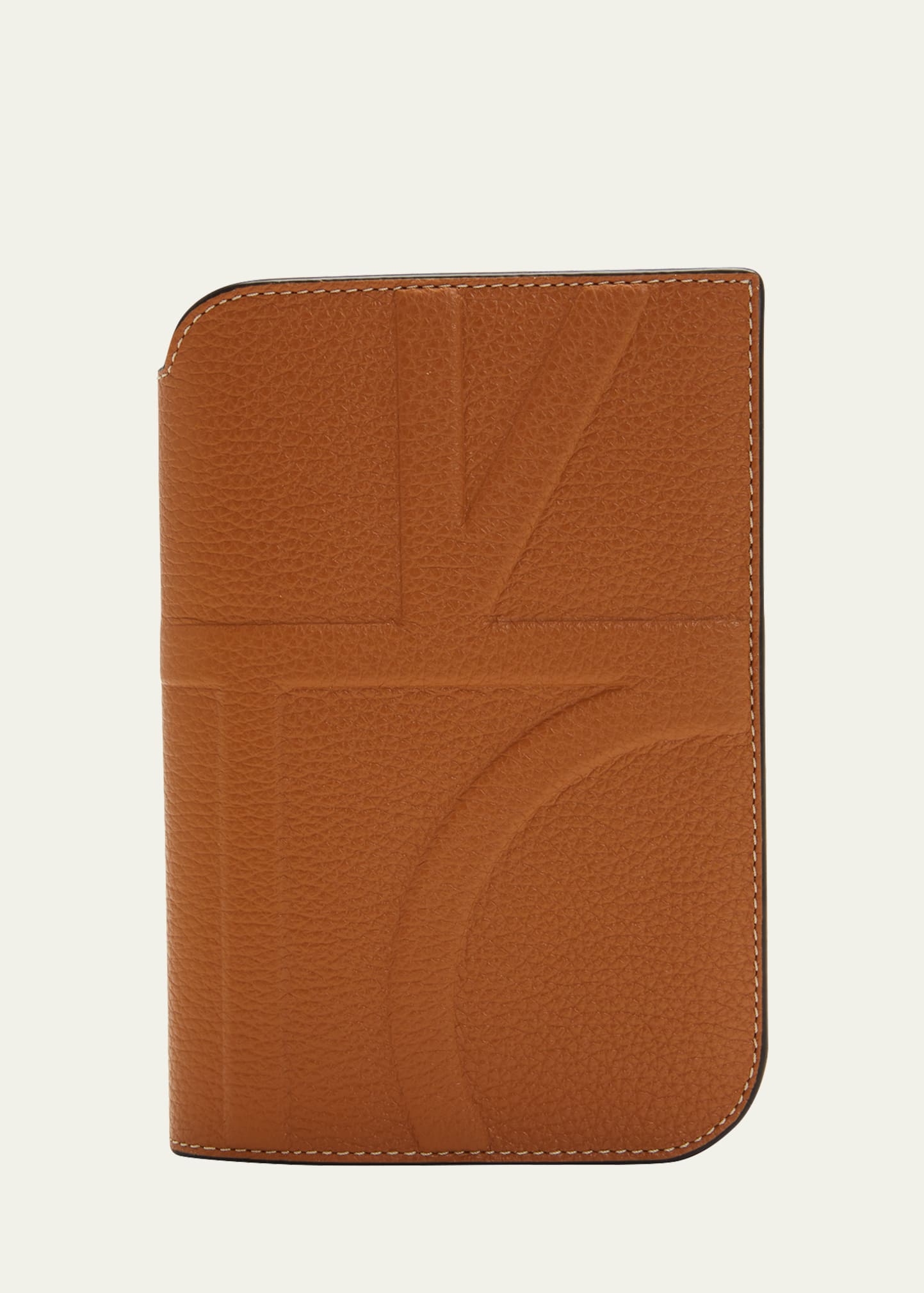 Luxury Leather Embossed Large Initial Passport Holder Travel 