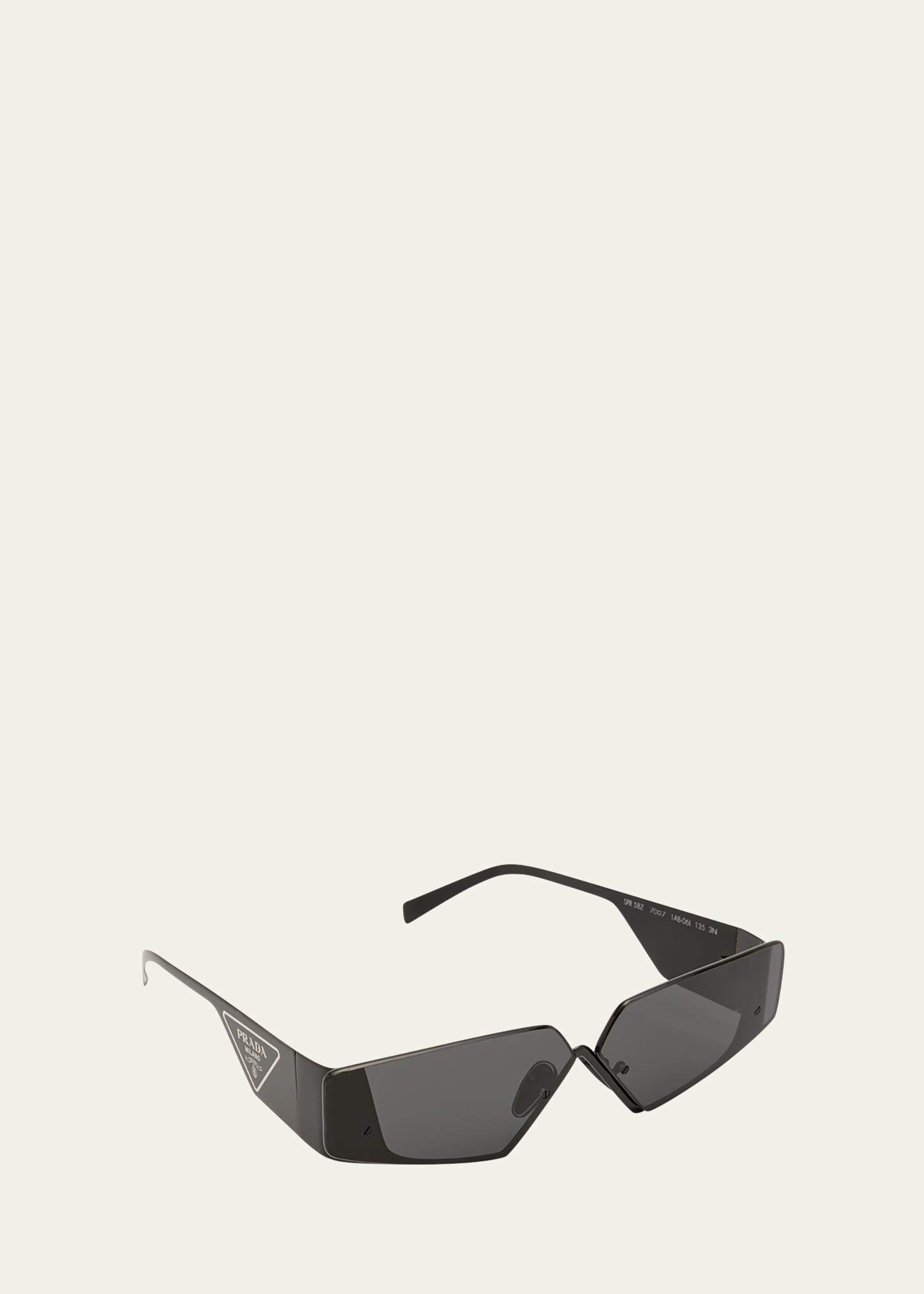 Prada Men's Triangle Logo Rimless Sunglasses - Bergdorf Goodman