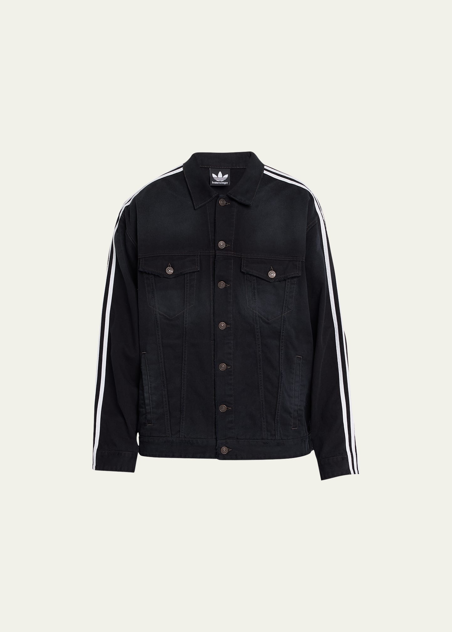 Balenciaga x Adidas Men's 3-Stripes Denim Jacket - Bergdorf