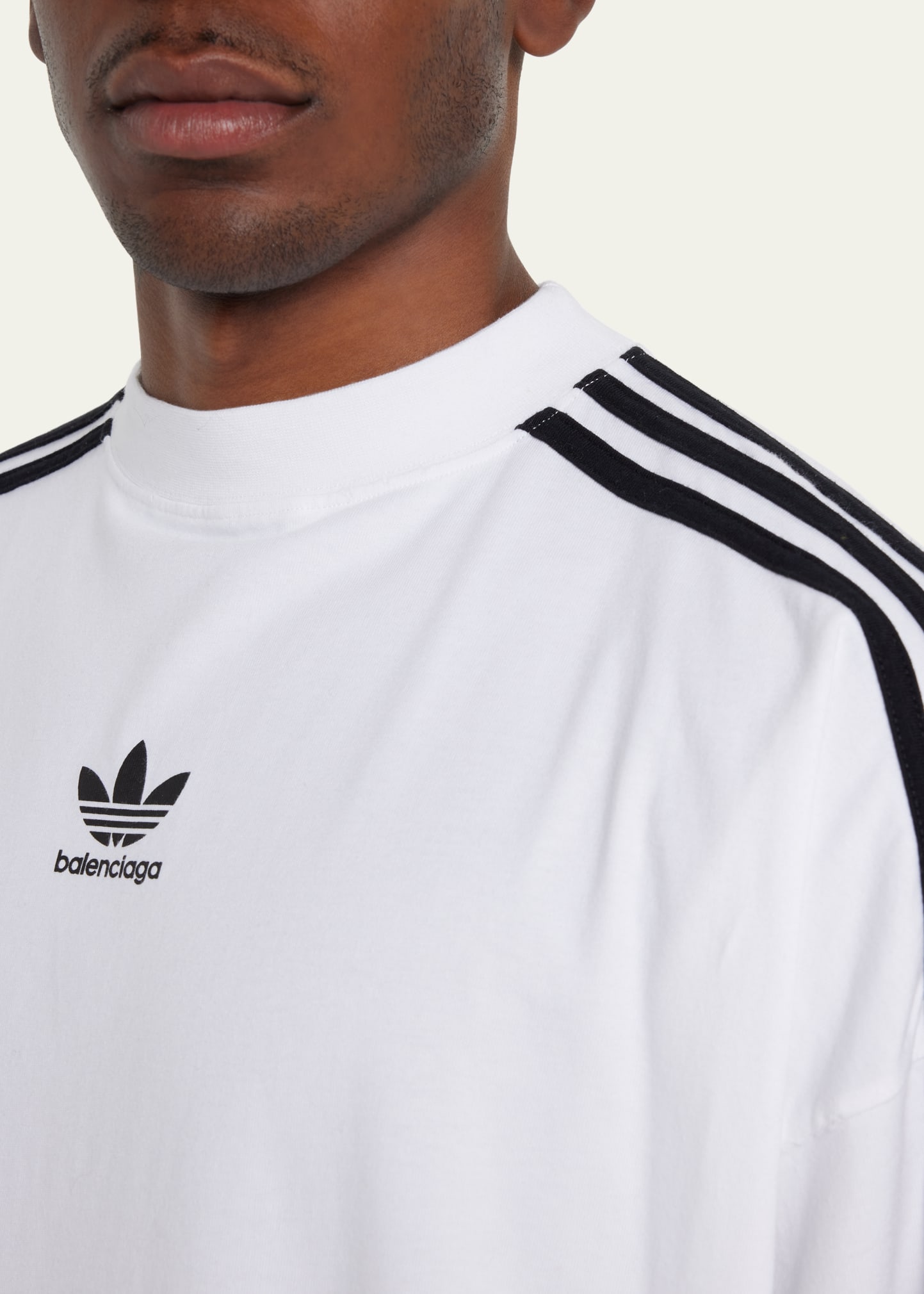 Balenciaga x Adidas Men's 3-Stripes Oversized T-Shirt