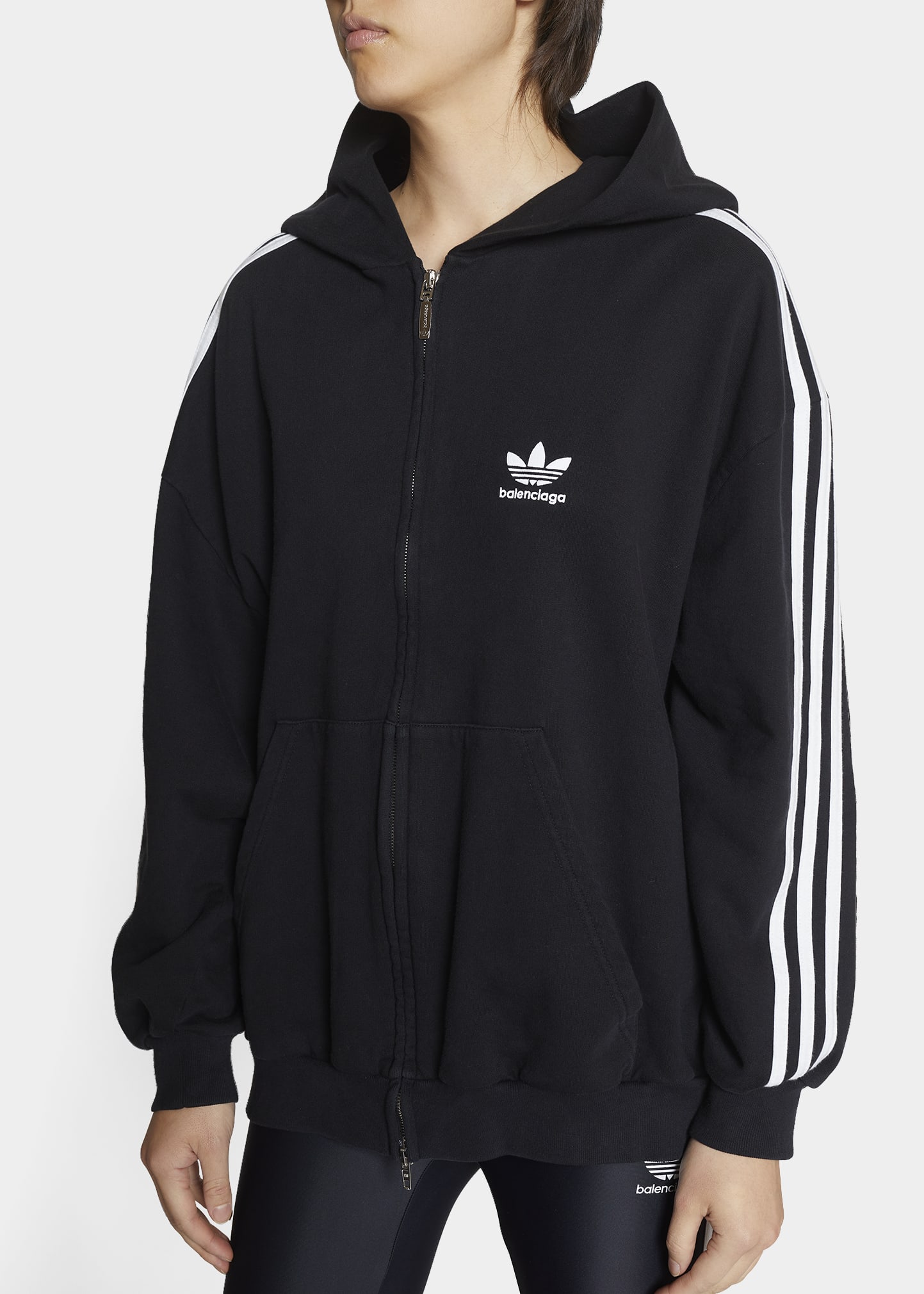 Balenciaga x Adidas Small Fit Zip-Up Hoodie - Bergdorf Goodman