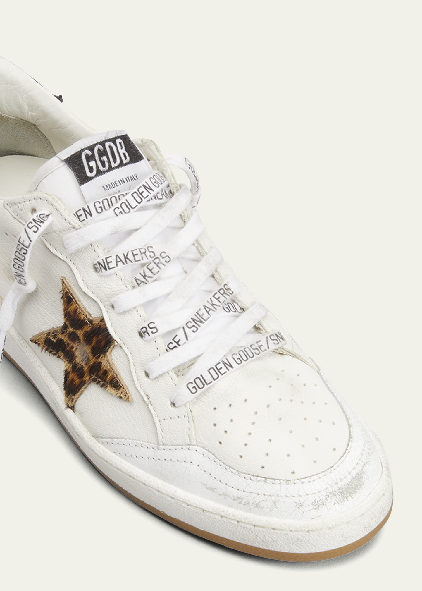 Golden Goose Ball Star Leopard Leather Sneakers - Bergdorf