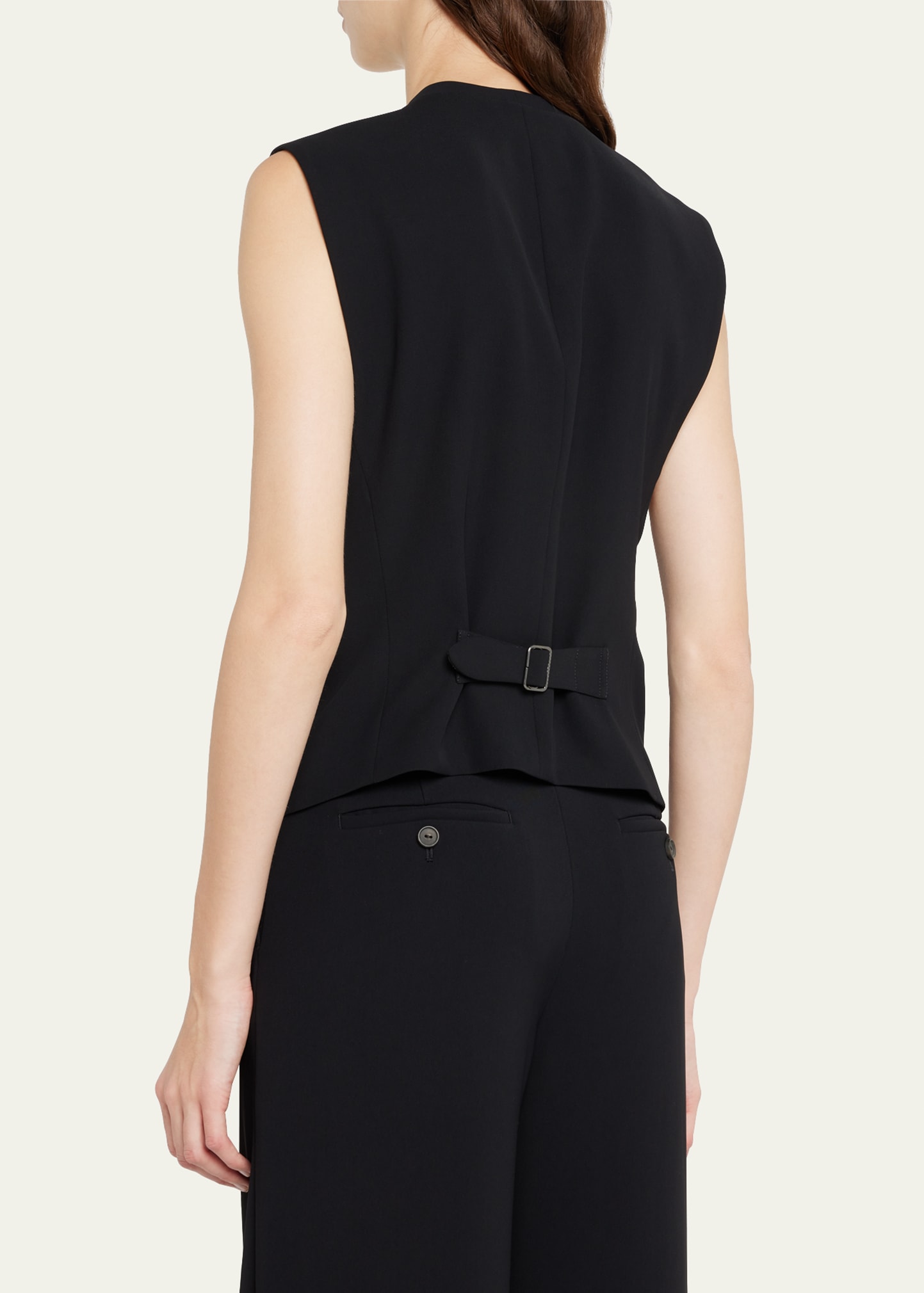 Vince Cutaway Crepe Vest - Bergdorf Goodman