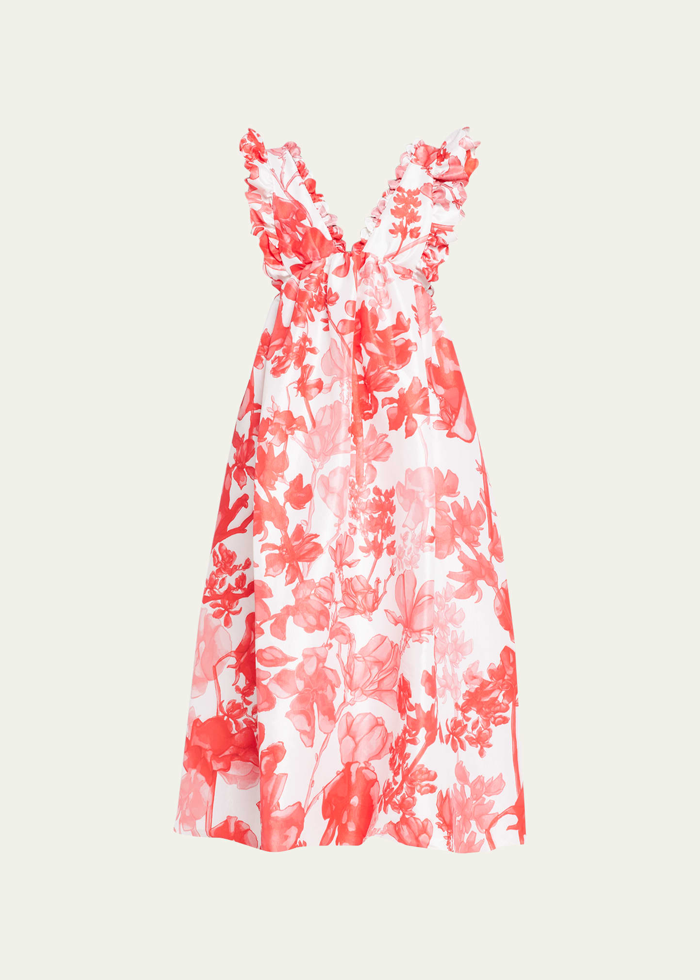 Kika Vargas Tatiana Floral Taffeta Dress - Bergdorf Goodman