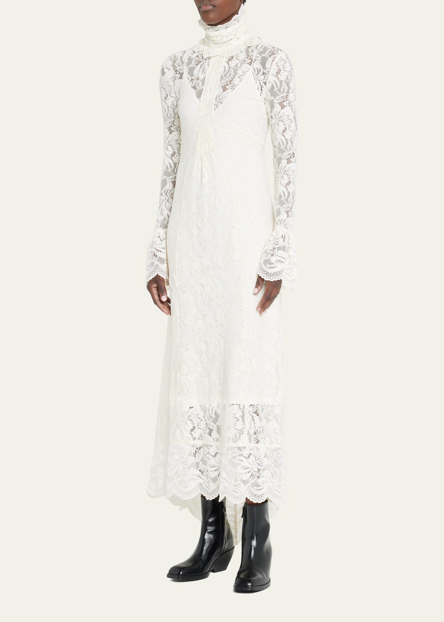lace wedding dress vintage style Vintage-Inspired V-Neck Lace Sheath Wedding Dress main image 0