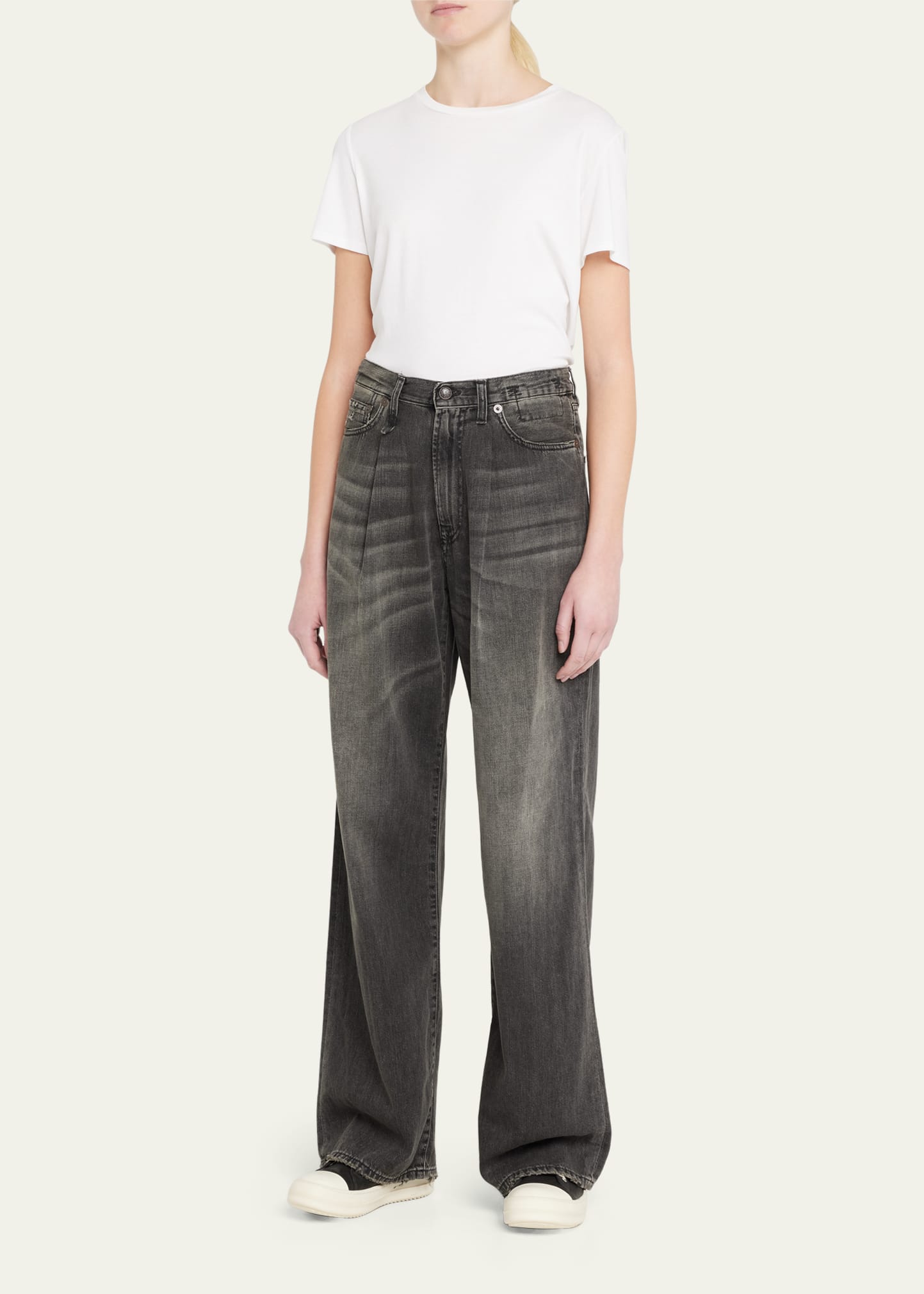 R13 Damon Pleated Wide Baggy Jeans Big Apple Buddy