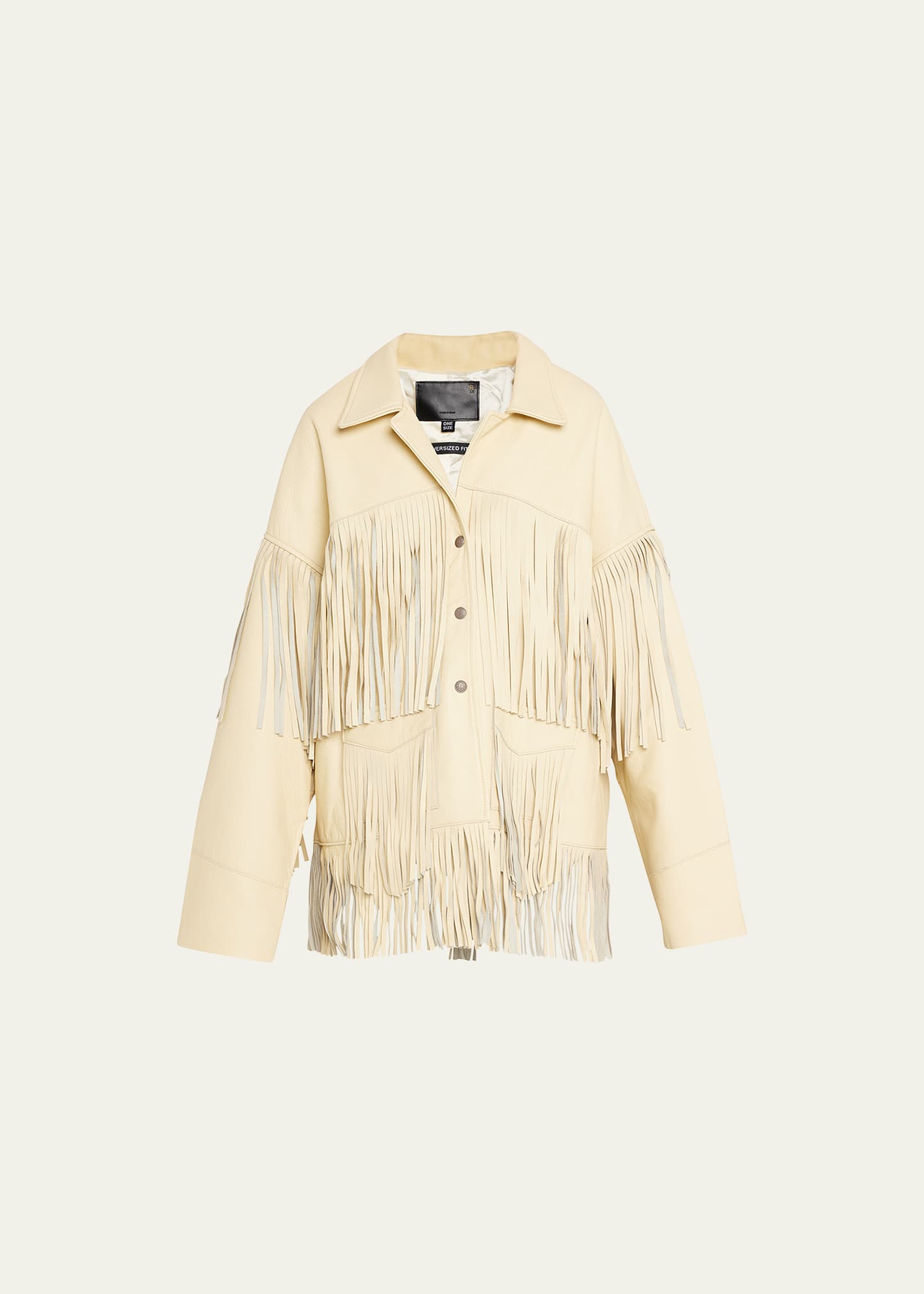 R13 Oversized Fringe Leather Jacket - Bergdorf Goodman