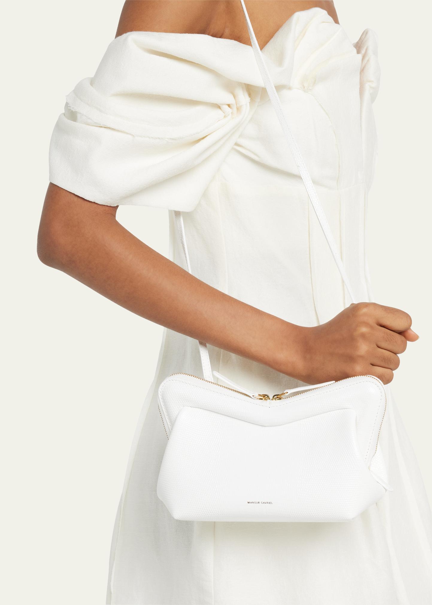Mansur Gavriel Frame Mini Lizard-Embossed Crossbody Bag - Bergdorf