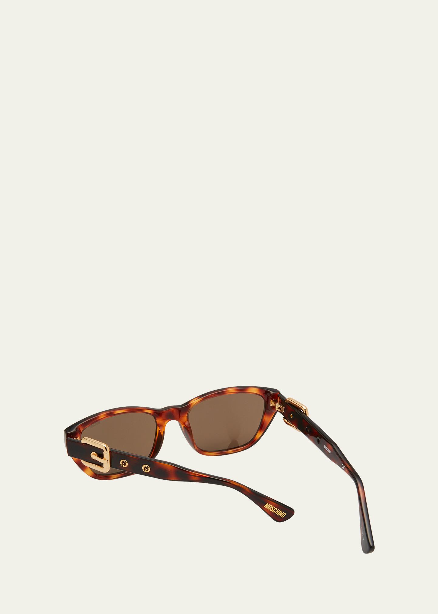 Moschino
Buckle Nylon & Plastic Cat-Eye Sunglasses Moschino Black Squared Cat Eye w/ Buckle Temples – Eyedictive main image 4