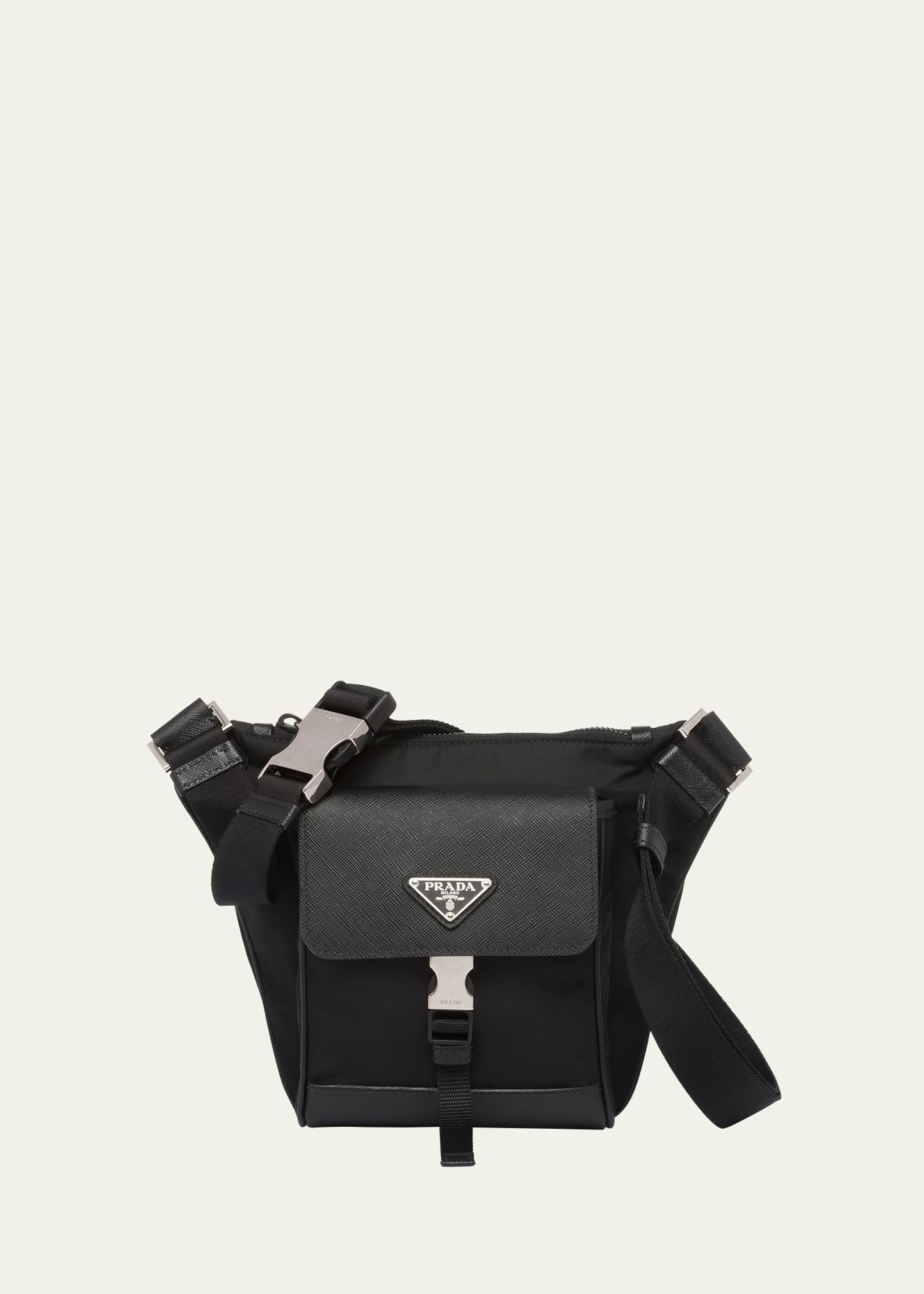 Prada Men's Nylon and Leather Crossbody Bag - Bergdorf Goodman